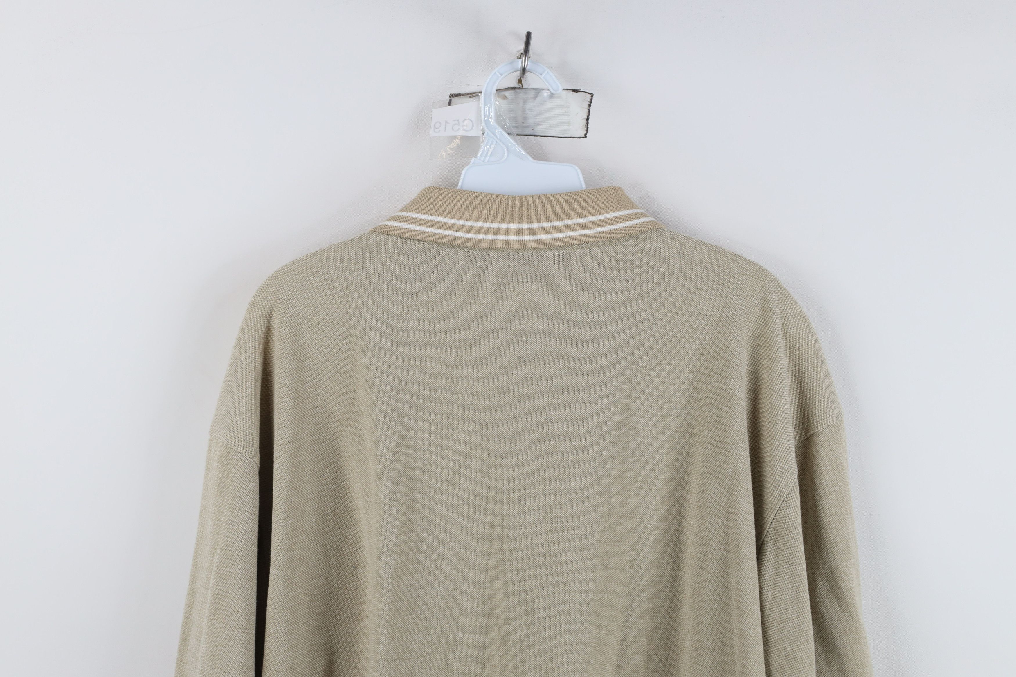 Vintage Vintage 90s Streetwear Cotton Pullover Polo Shirt Beige Size US L / EU 52-54 / 3 - 13 Thumbnail