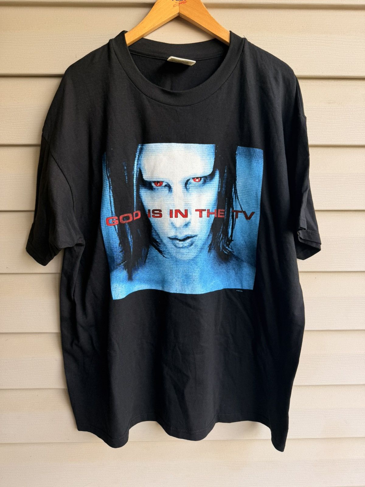 Marilyn Manson Vintage Marilyn Manson God Is In The TV Tee 1998 XL Black Size US XL / EU 56 / 4 - 1 Thumbnail