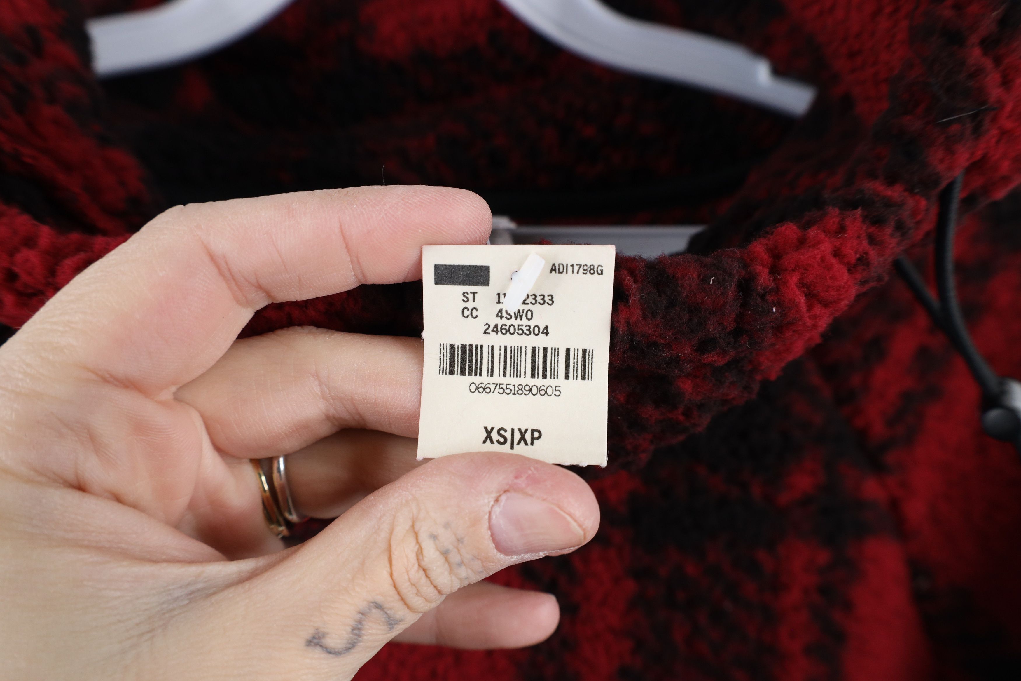 Pink × Vintage New Pink Victorias Secret Deep Pile Fleece Hoodie Red Plaid Size XS / US 0-2 / IT 36-38 - 4 Thumbnail