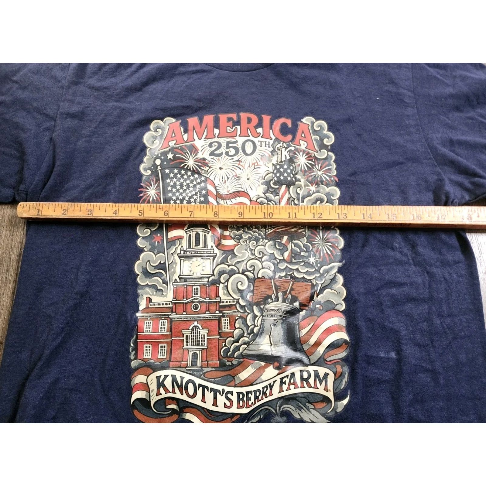 Doublet Mens M Knotts Berry Farm America 250 T Shirt Double Sided Crew Neck Blue Cotton Jersey Graphic Print Short Sleeve Regular Size US M / EU 48-50 / 2 - 5 Thumbnail