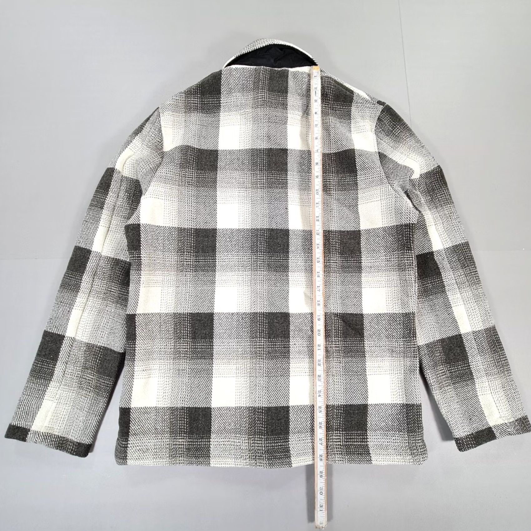 Folk Folk Jacket Shirt Overshirt Grey Medium Checkered Collared Shacket 3 Pocket Button Mens Size US M / EU 48-50 / 2 - 6 Thumbnail