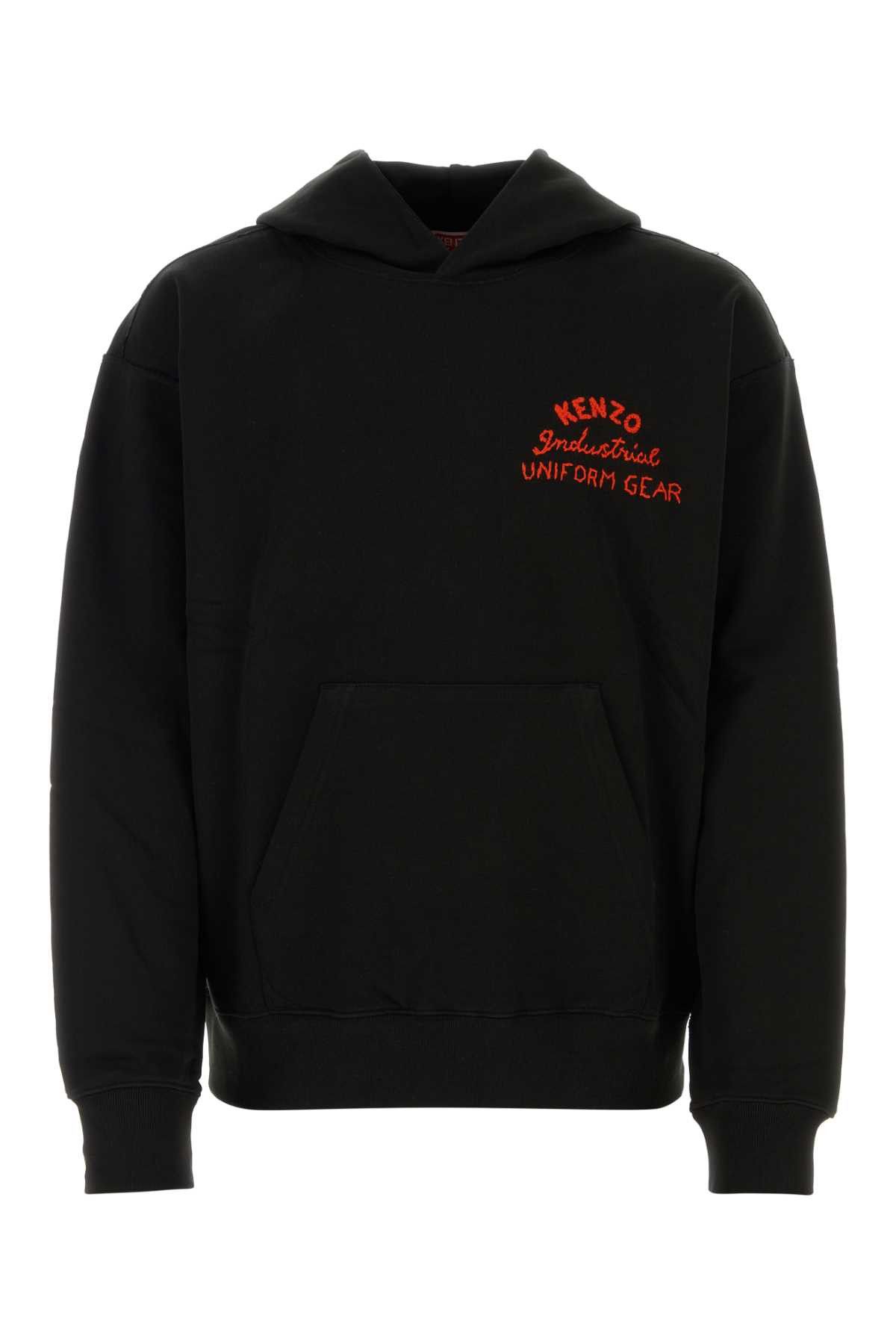 Image of Kenzo Black Cotton Oversize Sweatshirt, Men's (Size XS)