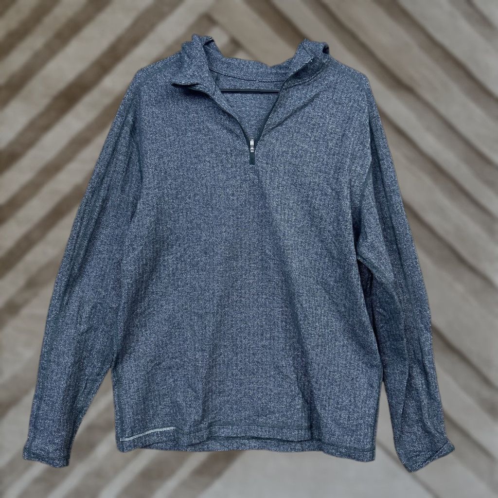 Lululemon Lululemon Mens Sweatshirt Gray Pullover 1/4 Zip Surge Stretch Hooded Zip Sweat Session L Size US L / EU 52-54 / 3 - 1 Thumbnail