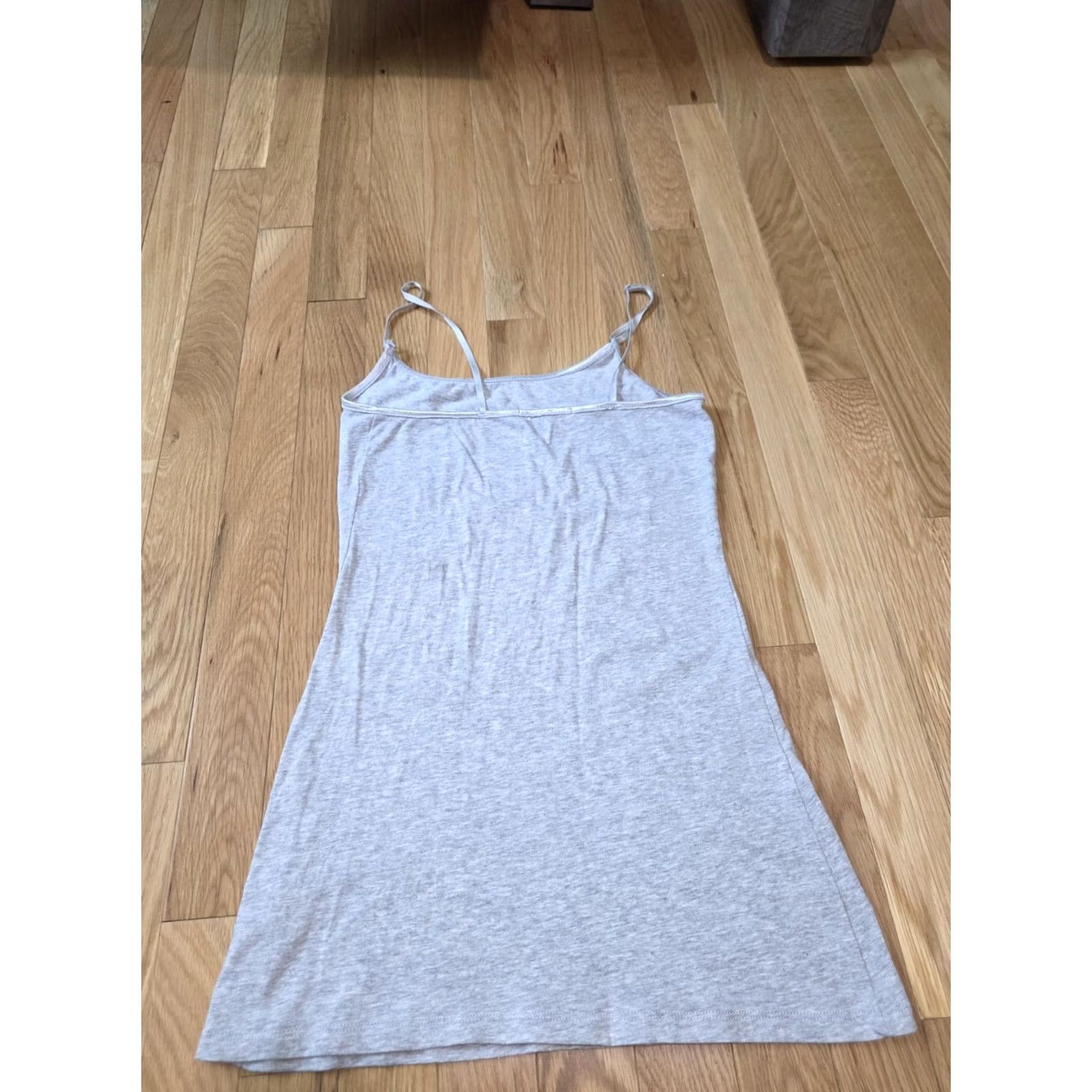 Vintage Ambiance Apparel Tank Top Women S Slim Cotton Spaghetti Strap Crew Neck Casual Grey Tunic Length Adjustable Strap Camisole Plain Sleeveless Size S / US 4 / IT 40 - 2 Thumbnail