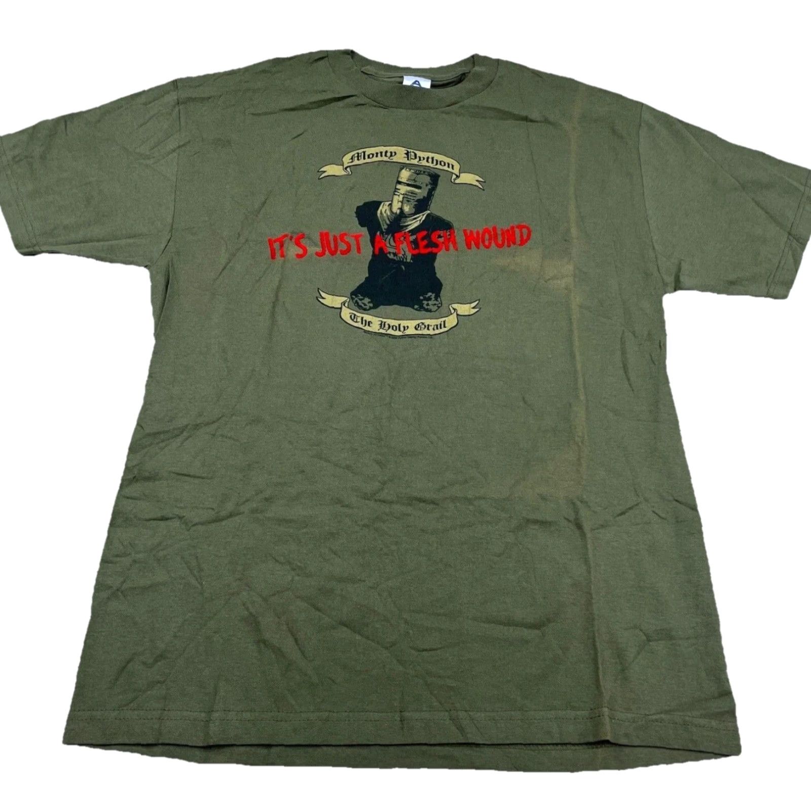 AAA VINTAGE Monty Python Shirt Men L Green Y2K Movie Promo Tee 2006 Olive Logo Graphic Print T-Shirt Theme Hipster Retro TV Mens Size US L / EU 52-54 / 3 - 2 Thumbnail