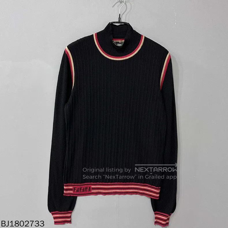 Fendi Fendi Striped Silk Long Sleeve Undergarment Size M / US 6-8 / IT 42-44 - 1 Thumbnail