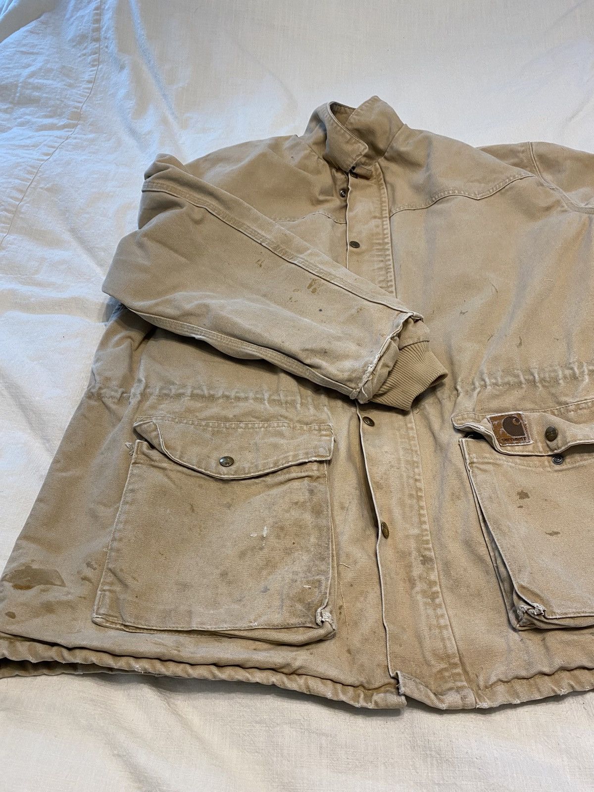 Carhartt Tan Distressed Carhartt Coat Size US XL / EU 56 / 4 - 6 Thumbnail
