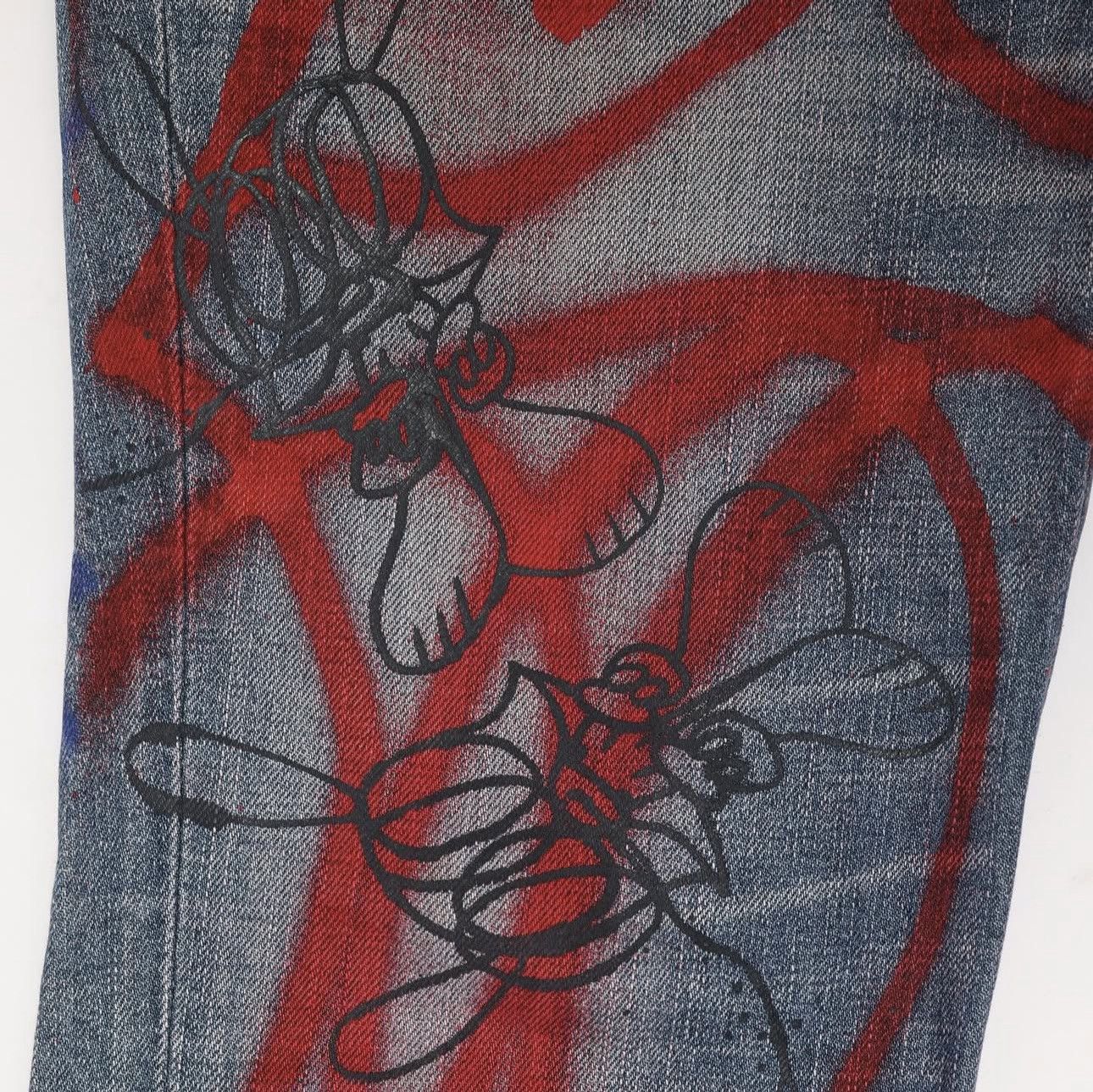 Skoloct Skoloct Hand Painted 1of1 Levi Denim Size US 32 / EU 48 - 4 Thumbnail