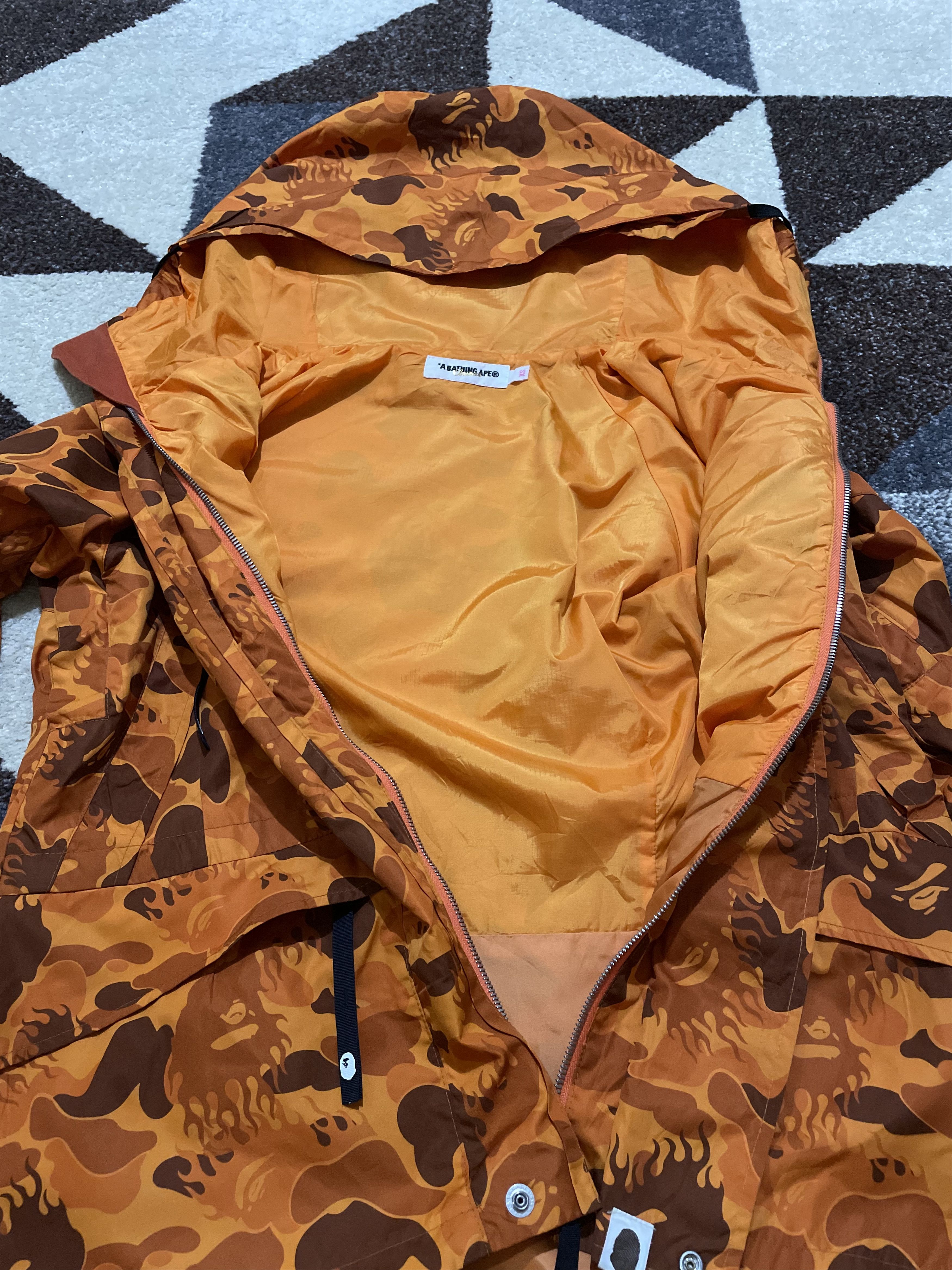OG Bape Fire Camo Snowboard Jacket