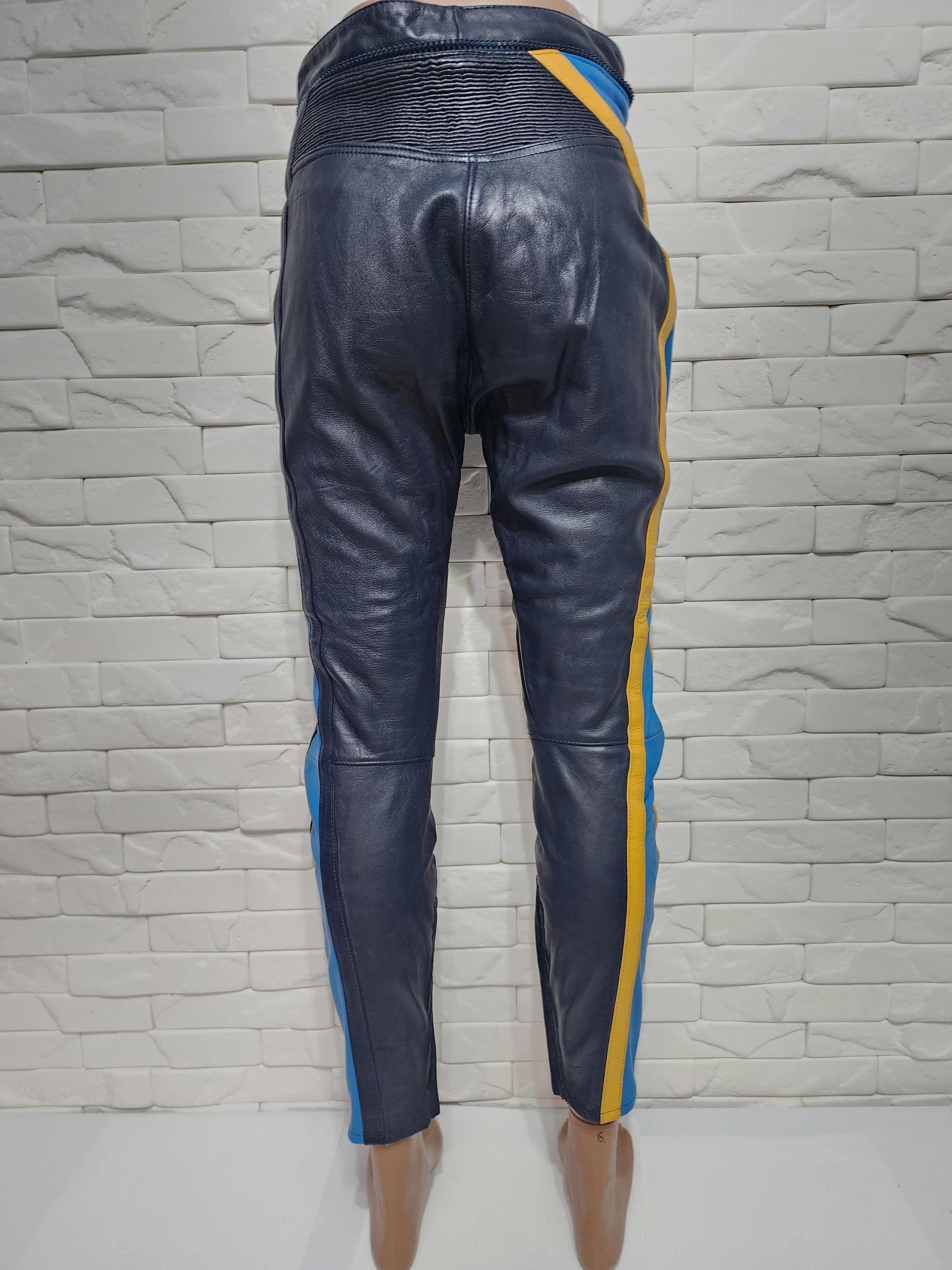 Genuine Leather Black leather biker pants for women. Size 27" / US 4 / IT 40 - 4 Thumbnail