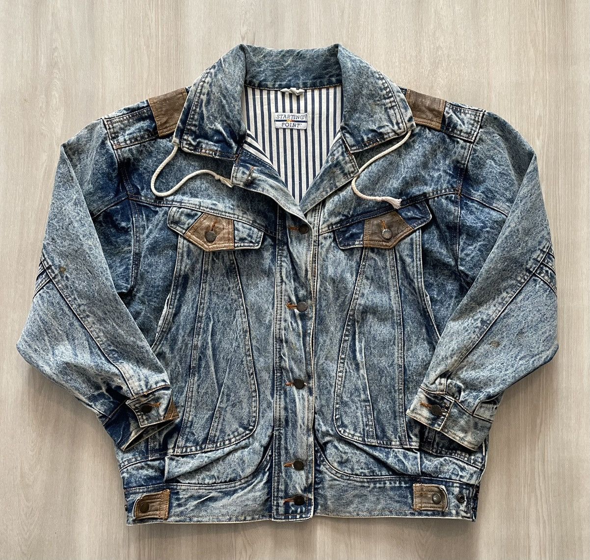Vintage Vintage Starting Point Denim Jacket Sz L Size US L / EU 52-54 / 3 - 1 Thumbnail