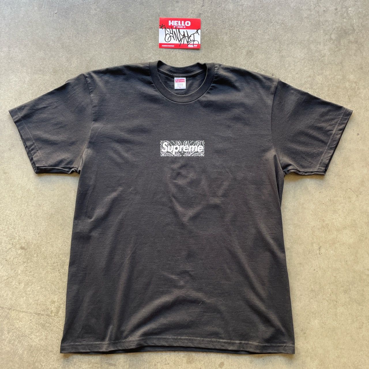 Supreme bandana box logo tee black hot sale