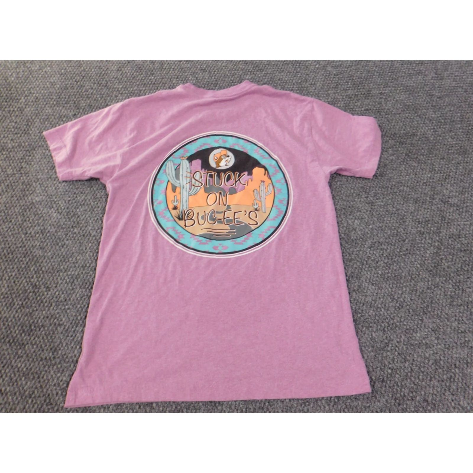 Vintage Buc-Eees Shirt Mens S Purple Graphic Texas cactus flower Logo Crew Neck Short Sleeve T-Shirt Size US S / EU 44-46 / 1 - 7 Thumbnail