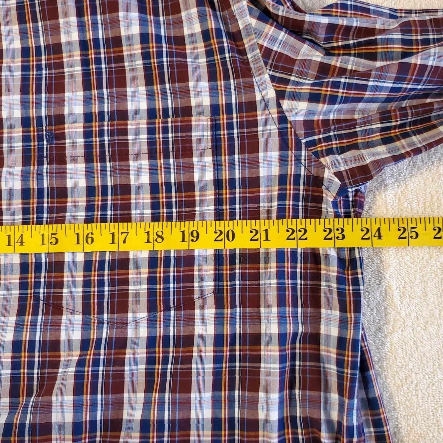 Izod IZOD Men's Size Large Tall Premium Essentials Button Up Shirt LT Long Sleeve Check Multicolor Cotton Size US L / EU 52-54 / 3 - 3 Thumbnail