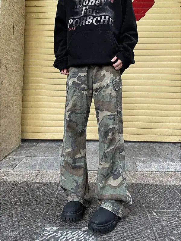 Japanese Brand Retro loose casual camouflage jeans Size US 32 / EU 48 - 1 Thumbnail