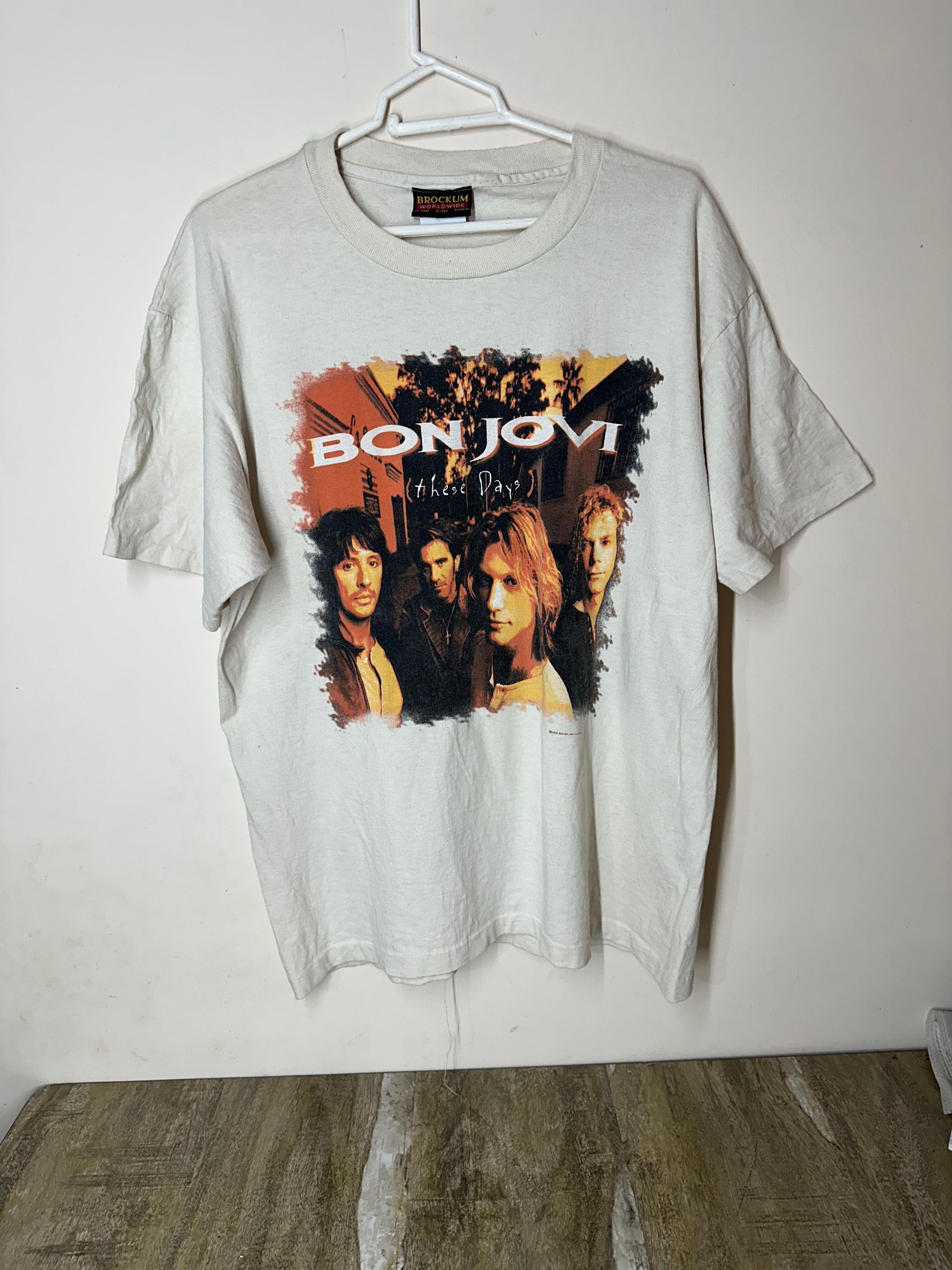 超レアL美品！90s BON JOVI 日本TOUR Tシャツ　BROCKUM製 XL * Bon Jovi Vintage 90s T Shirt * Brockum 1995 Tour Jon - Etsy