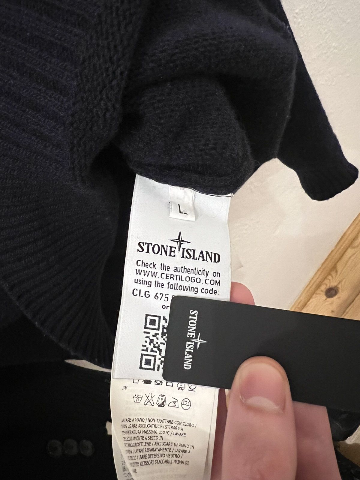 Stone Island Stone Island Wool Knit 1/4 Zip Pullover Size US L / EU 52-54 / 3 - 7 Thumbnail