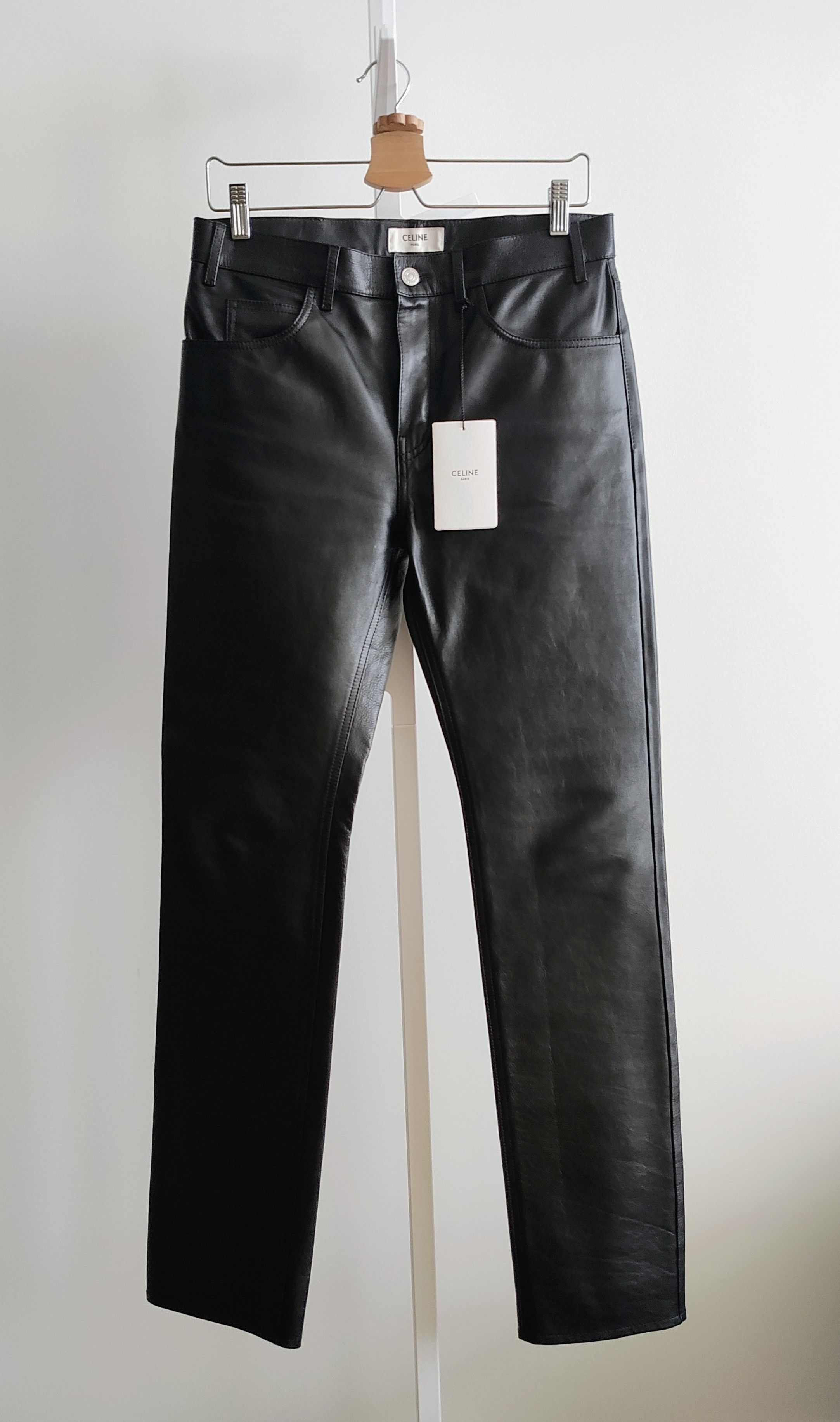 Hedi Slimane Leather Pants | Grailed