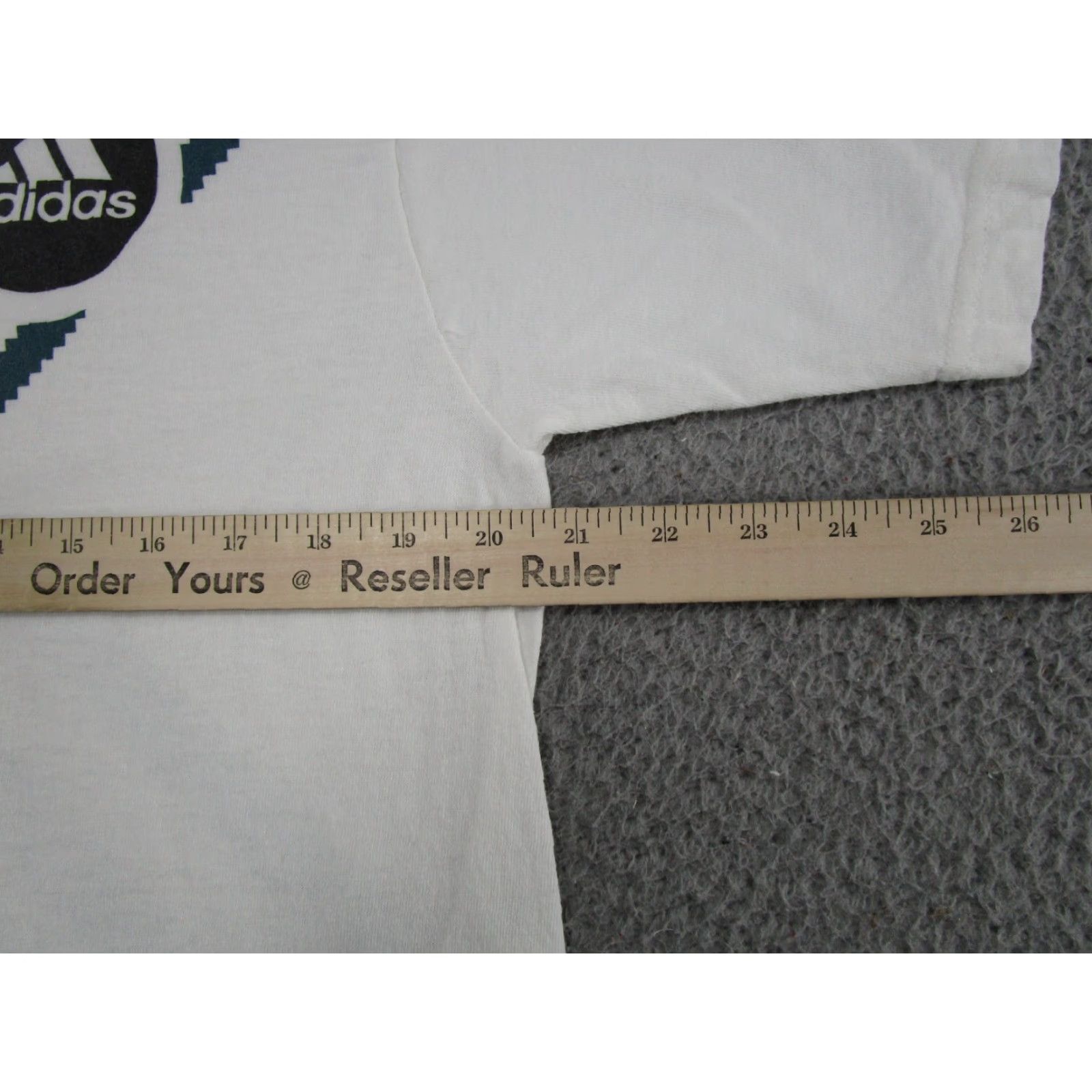 Adidas VINTAGE Adidas Double-Sided Graphic T-Shirt Striped Mens M Cotton White Logo Short Sleeve Crew Neck 90s Summer Men Size US M / EU 48-50 / 2 - 5 Thumbnail