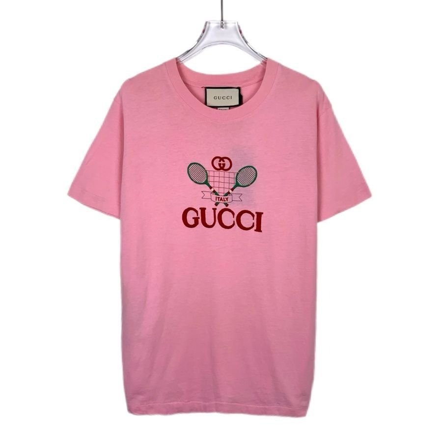 Gucci Gucci Pink Cotton Tennis Racket Embroidered Logo T-Shirt Sho Size M / US 6-8 / IT 42-44 - 1 Thumbnail