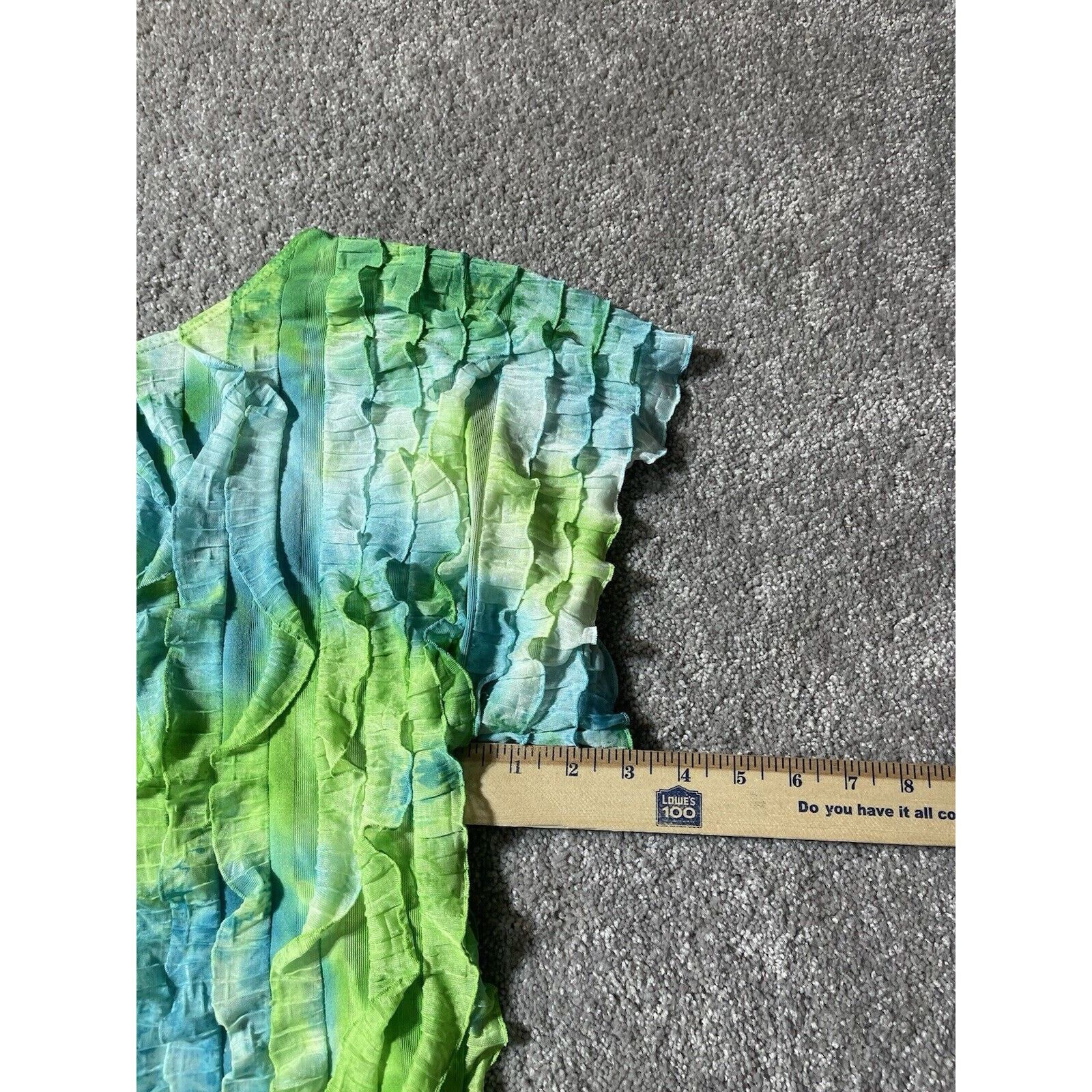 Other Vintage Allison Taylor Top Size M Ruffles Green Blue Mermaid Size M / US 6-8 / IT 42-44 - 7 Thumbnail