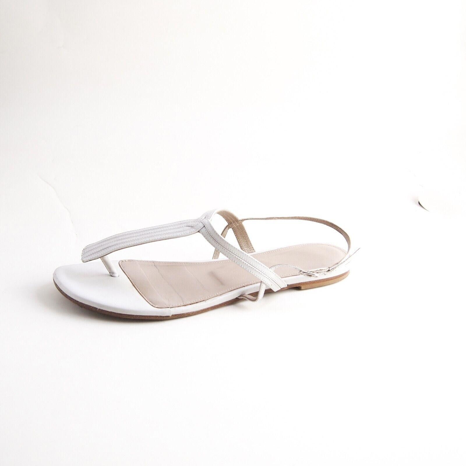 Hugo Boss Hugo Boss Thong Slingback Sandals Ivory Leather US 9 EU 39 Size US 9 / IT 39 - 2 Thumbnail