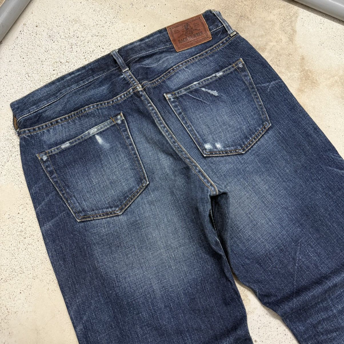 Japanese Brand Y2K Back Number No2 Whisker Relaxed Straight Denim Pants Size US 33 - 11 Thumbnail