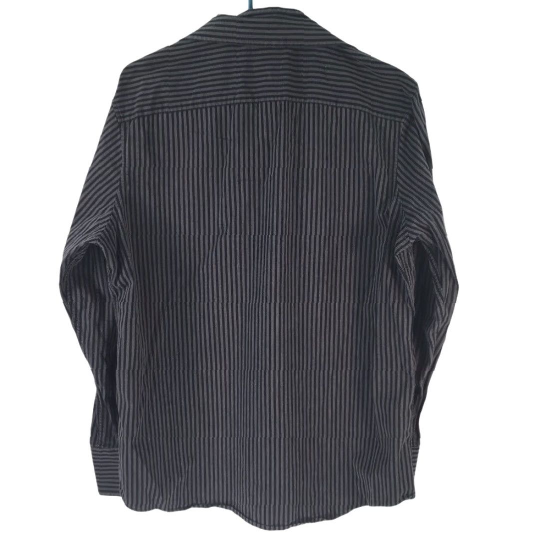 Vintage INC International Concepts Shirt Mens Size L Black Striped Button Front Shirt Button-Up Long Sleeve Size US L / EU 52-54 / 3 - 3 Thumbnail