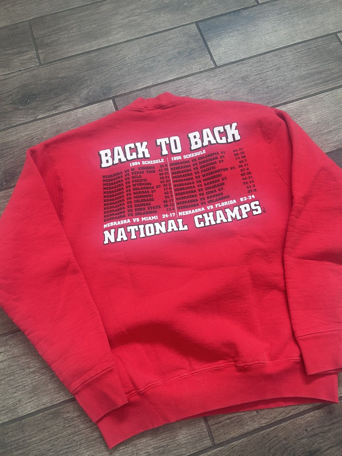 Fruit Of The Loom Nebraska 1994-1995 National Champions crewneck Size XL Size US XL / EU 56 / 4 - 2 Thumbnail