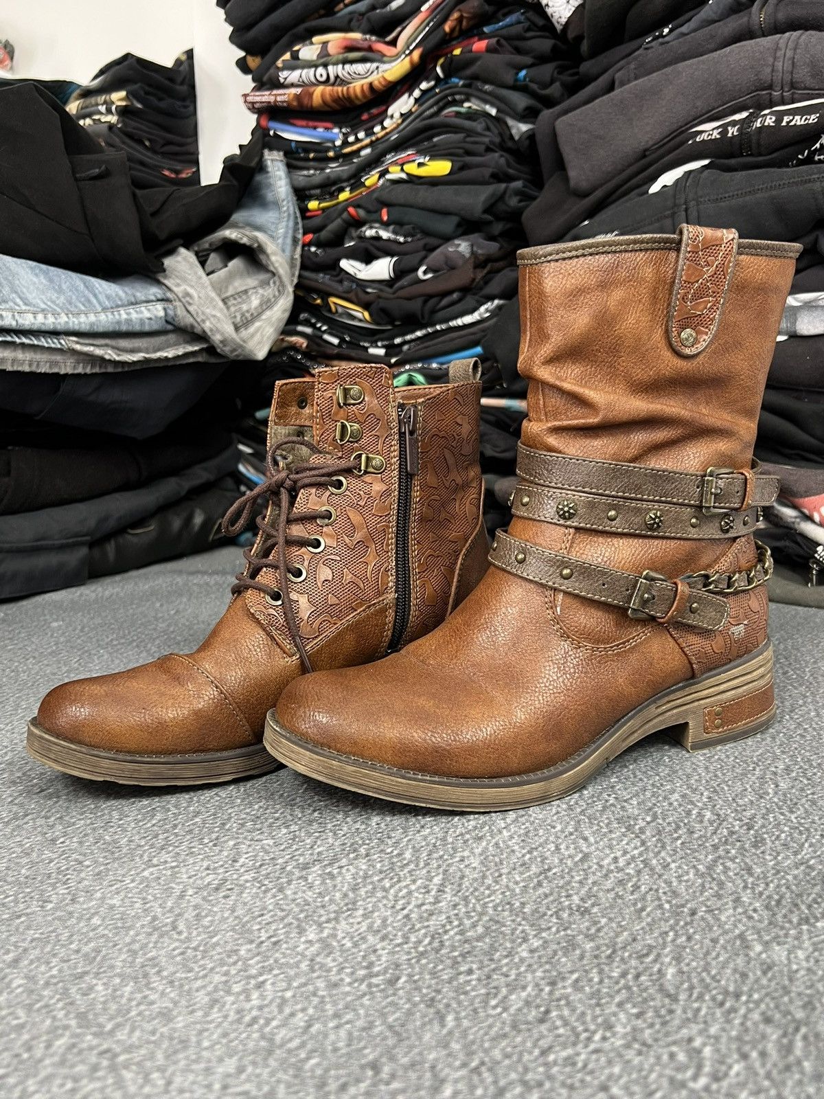 Vintage Vintage Mustang Avant Garde Leather Boots Size US 8.5 / IT 38.5 - 1 Thumbnail