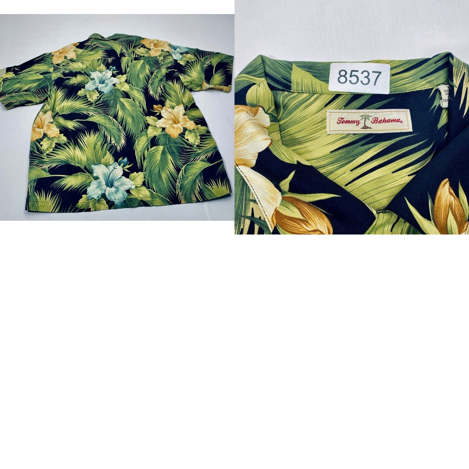 Tommy Bahama Tommy Bahama Hawaiian Shirt Mens XL 100% Silk Short Sleeve Floral Button-Up Beach Pattern Multicolor Size US XL / EU 56 / 4 - 9 Thumbnail