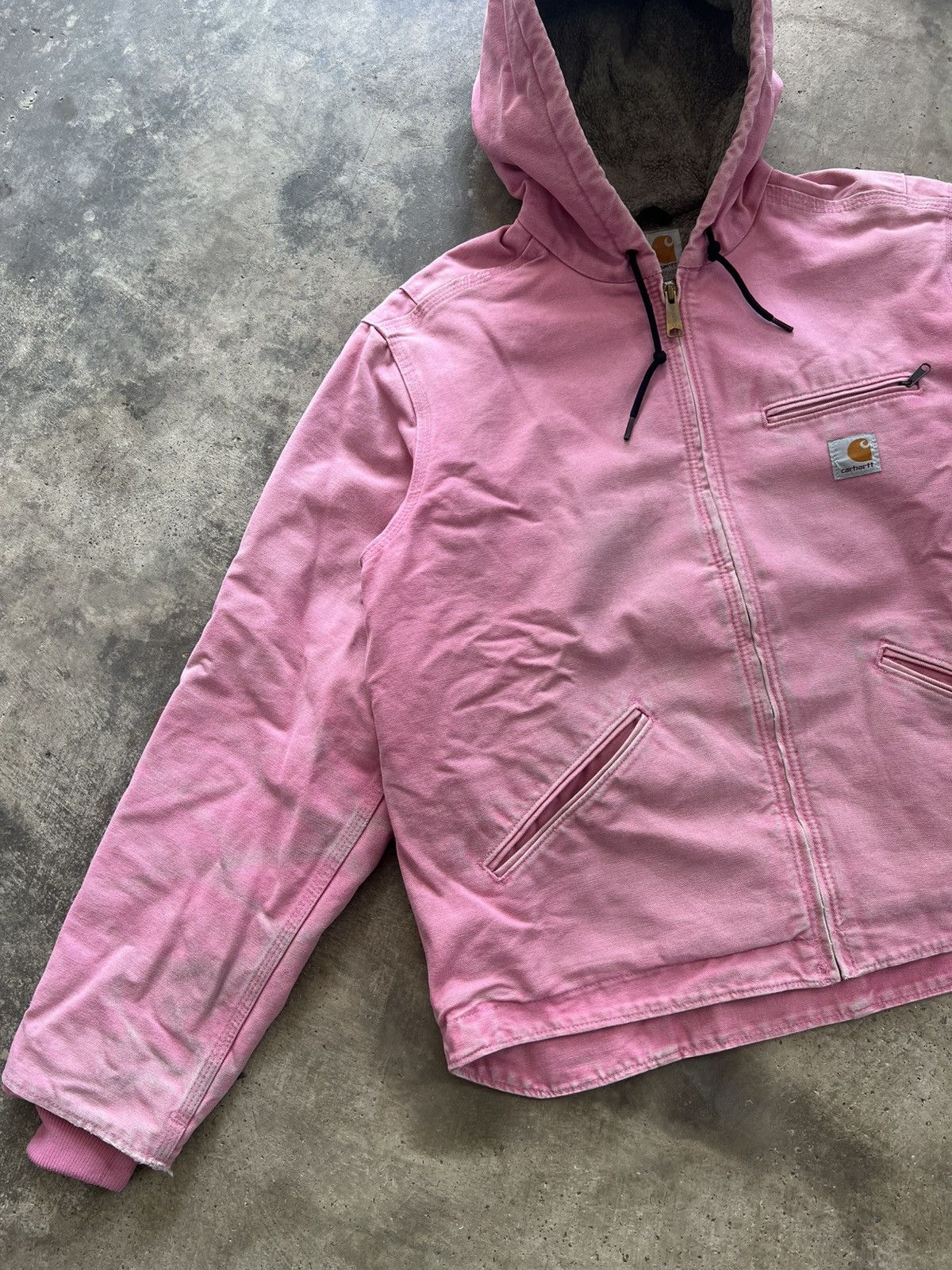 Carhartt Vintage J141 PKR Faded Carhartt Rose Detroit Hoodie Jacket Size US L / EU 52-54 / 3 - 4 Thumbnail