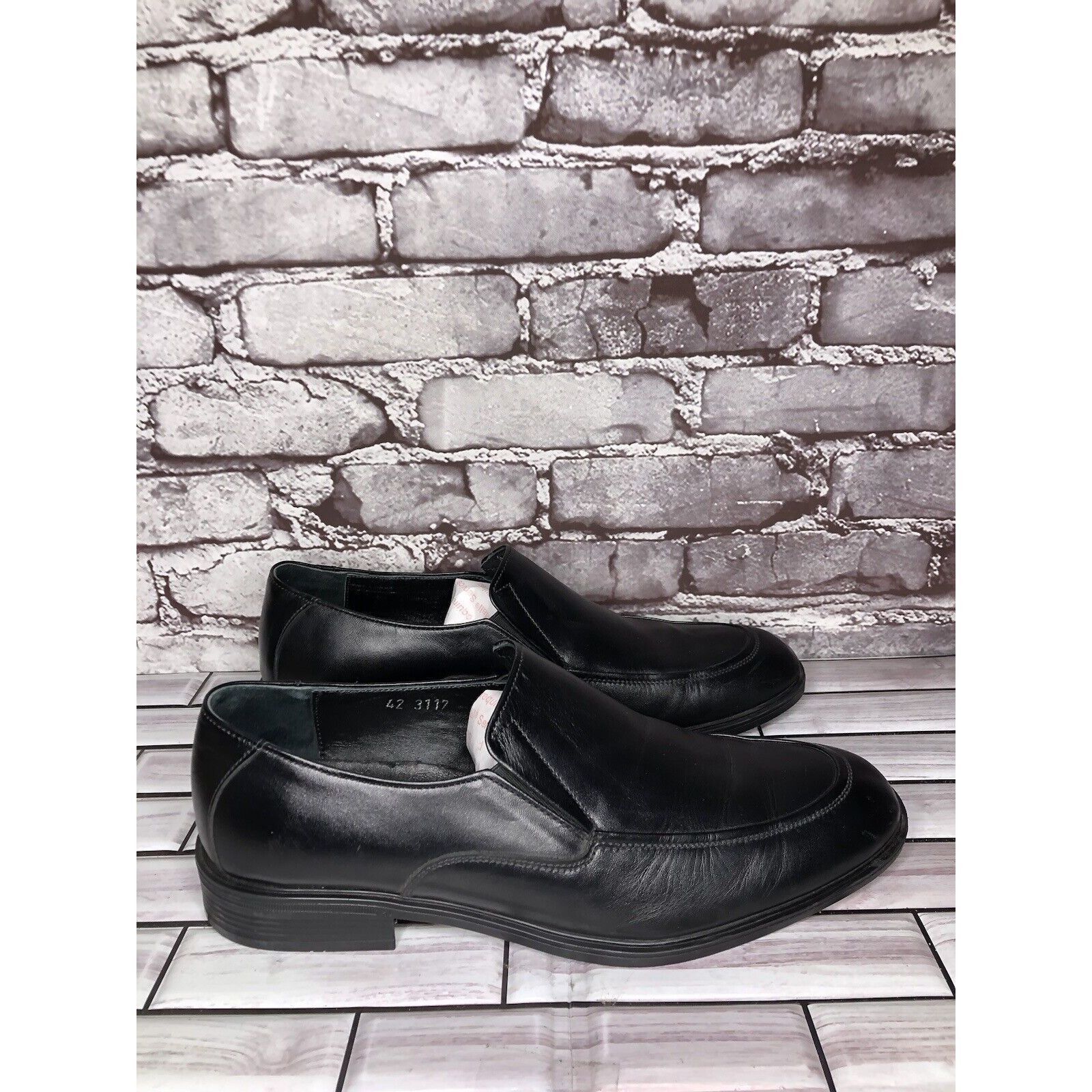 Other HAJJO Black Leather Slip On Casual Dress Loafers Work Shoes Size US 9 / EU 42 - 10 Thumbnail