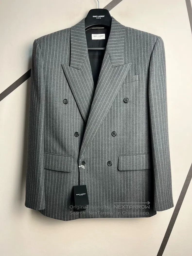 Saint Laurent Paris Saint Laurent Paris Notched Lapel Wool Double-Breasted Sui Size US M / EU 48-50 / 2 - 1 Thumbnail