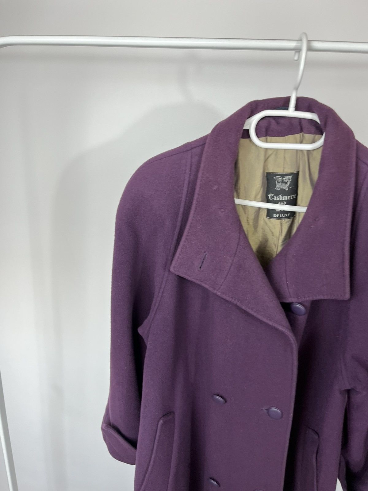Other Cashmere Wool Coat Purple Women Made in Austria Warm Coat Size L / US 10 / IT 46 - 4 Thumbnail