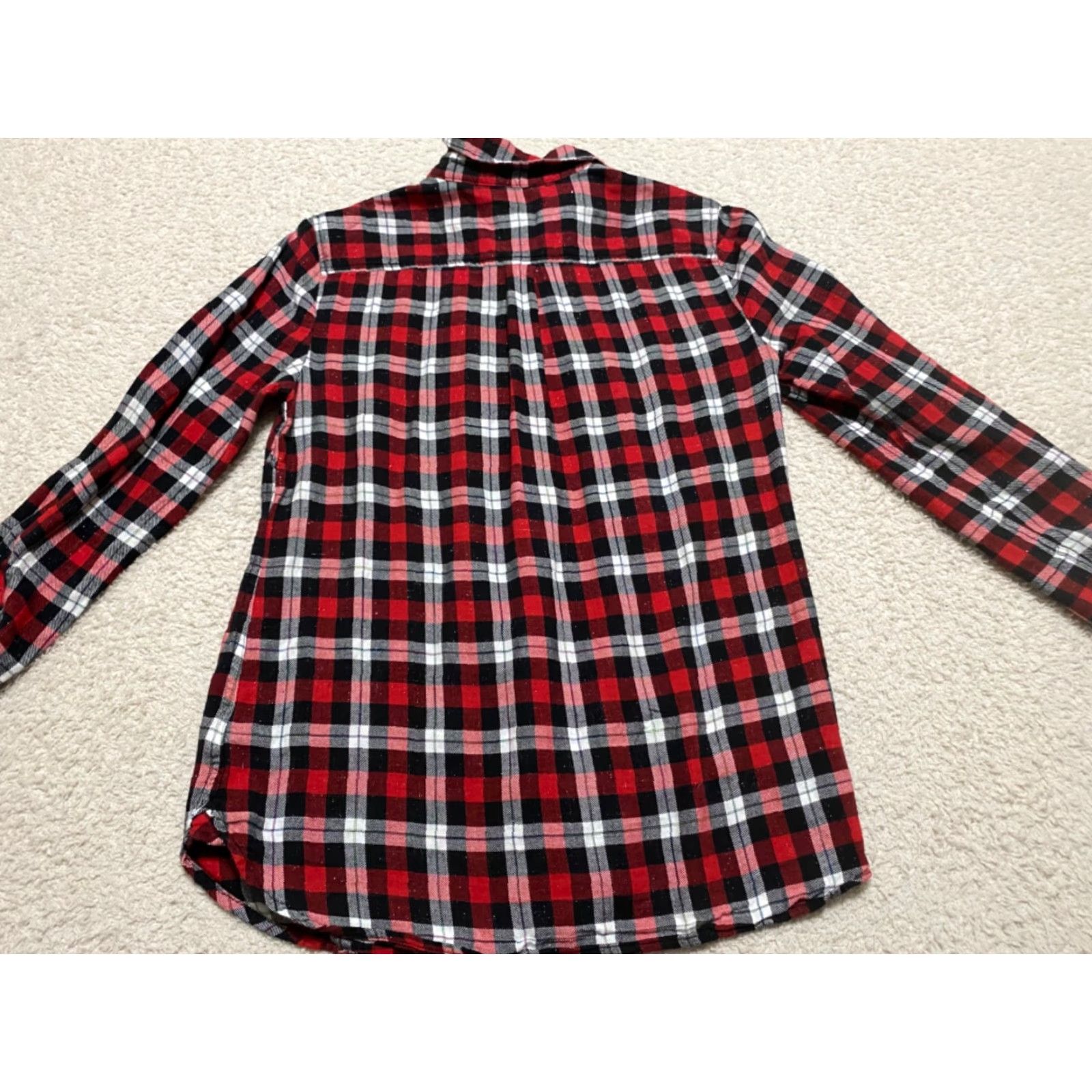 Talbots Talbots Shirt Womens XS Multicolor Plaid Long Sleeve Button-Down Cotton Rayon Blouse Casual Size XS / US 0-2 / IT 36-38 - 7 Thumbnail