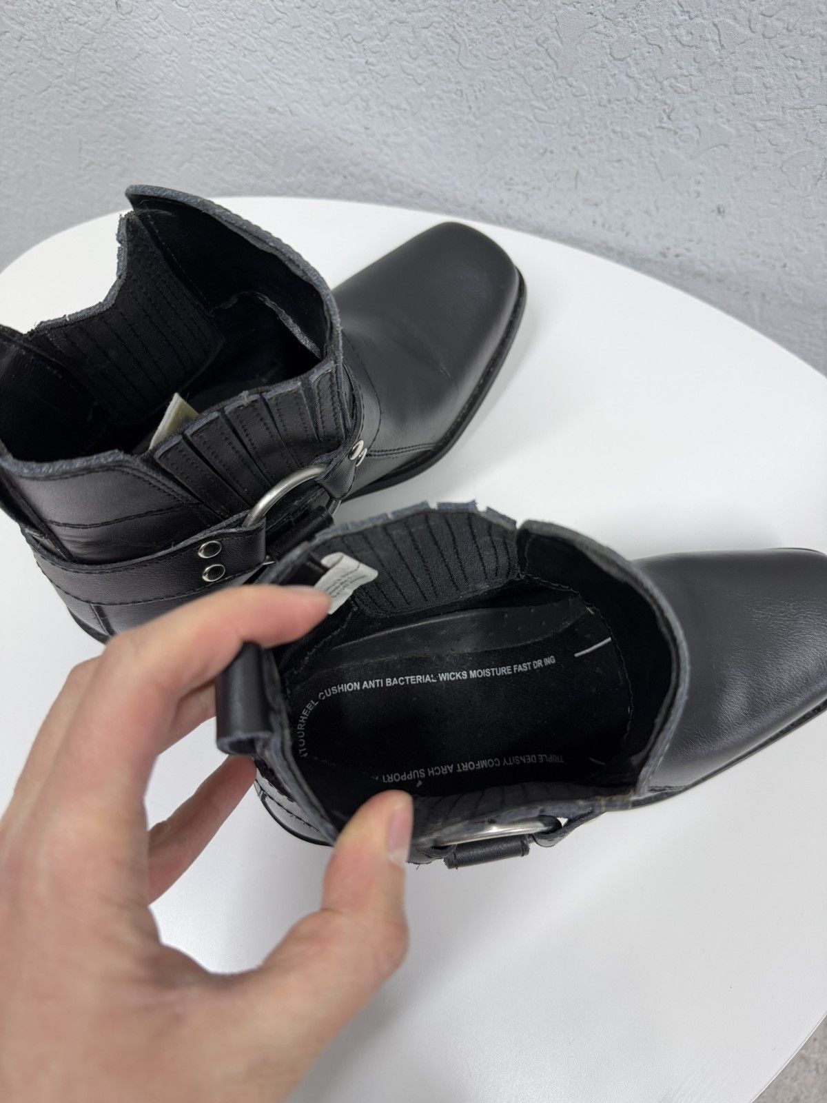 If Six Was Nine Vintage Italian AS 98 Rick Owens Style Leather Cowboy Boots Size US 9 / EU 42 - 13 Thumbnail
