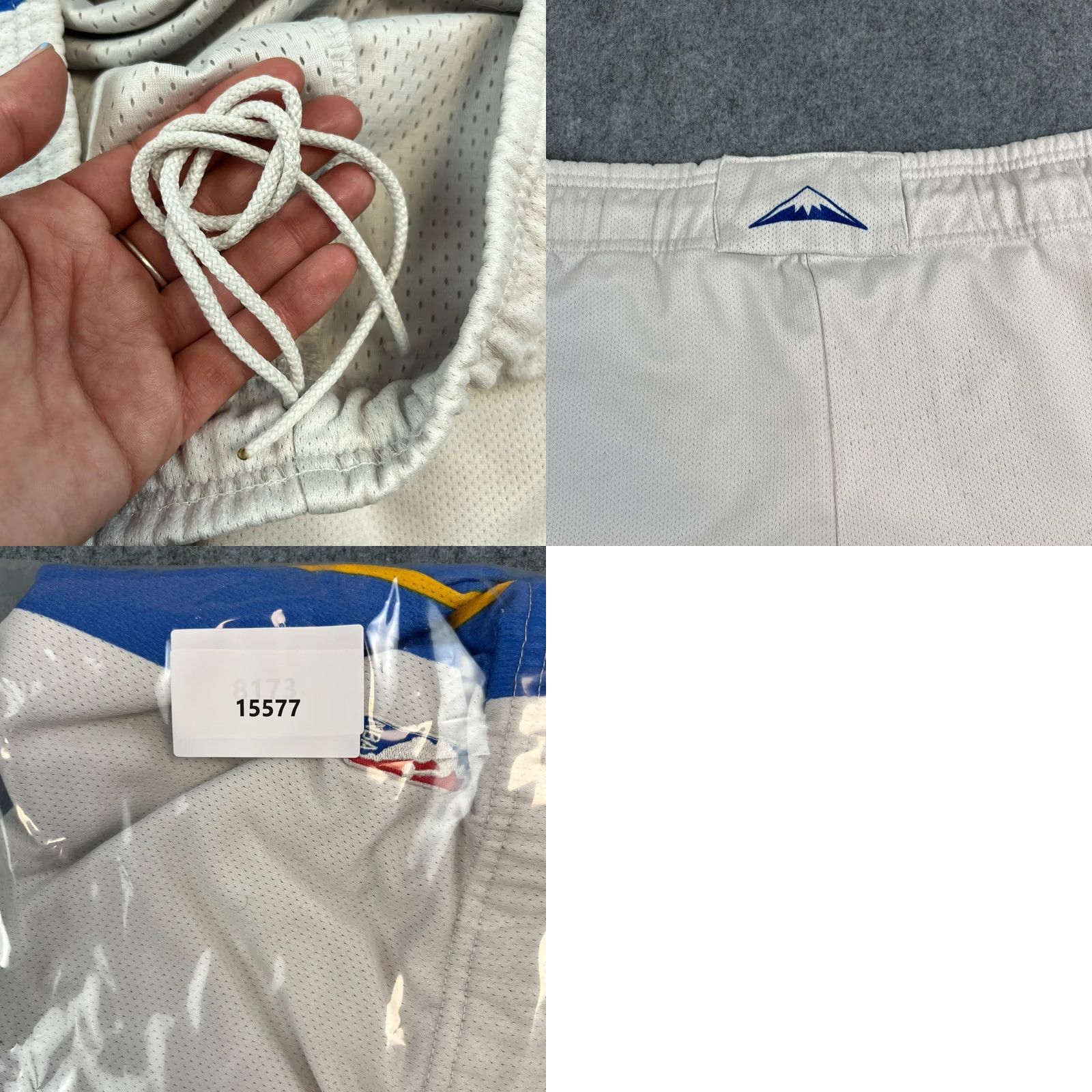 Champion VINTAGE Champion Denver Nuggets Mens Shorts Baggy XL White Basketball NBA Shorts Mens XL White Champion Basketball NBA Size US 36 / EU 52 - 10 Thumbnail