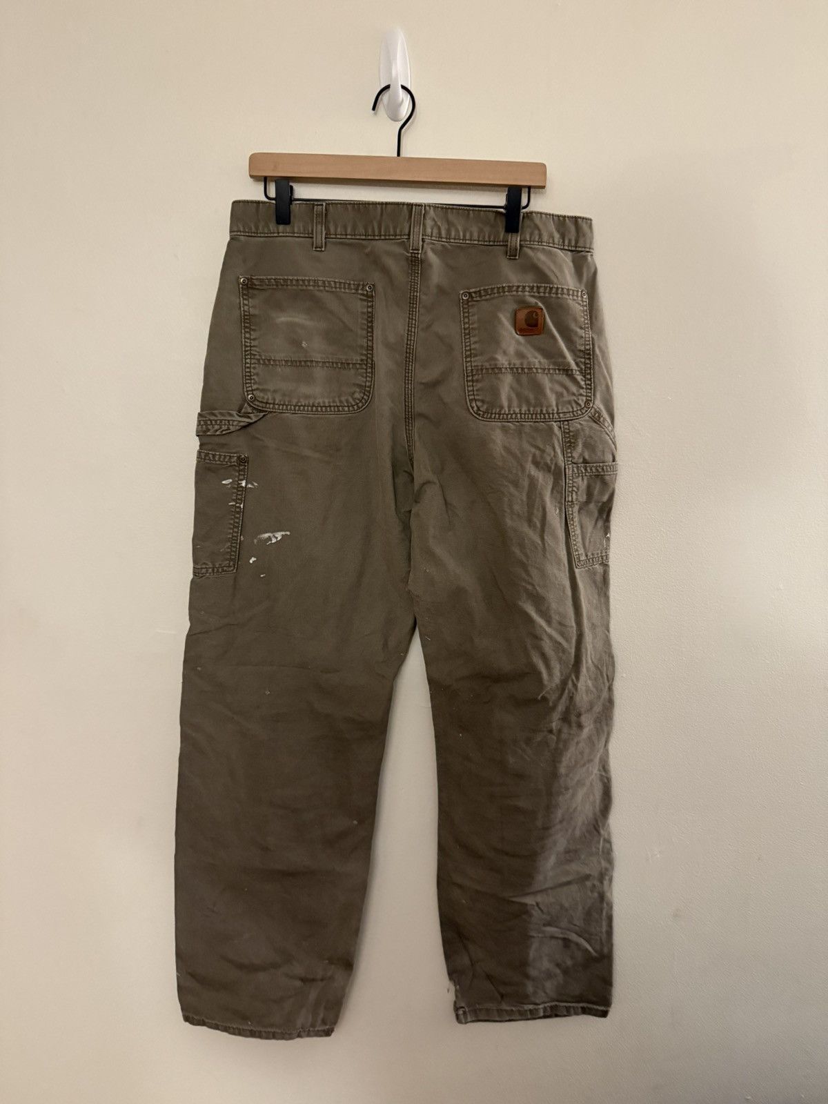 Carhartt Vintage Thrashed Faded Carhartt Double Knee Olive 4gseller Size US 32 / EU 48 - 4 Thumbnail