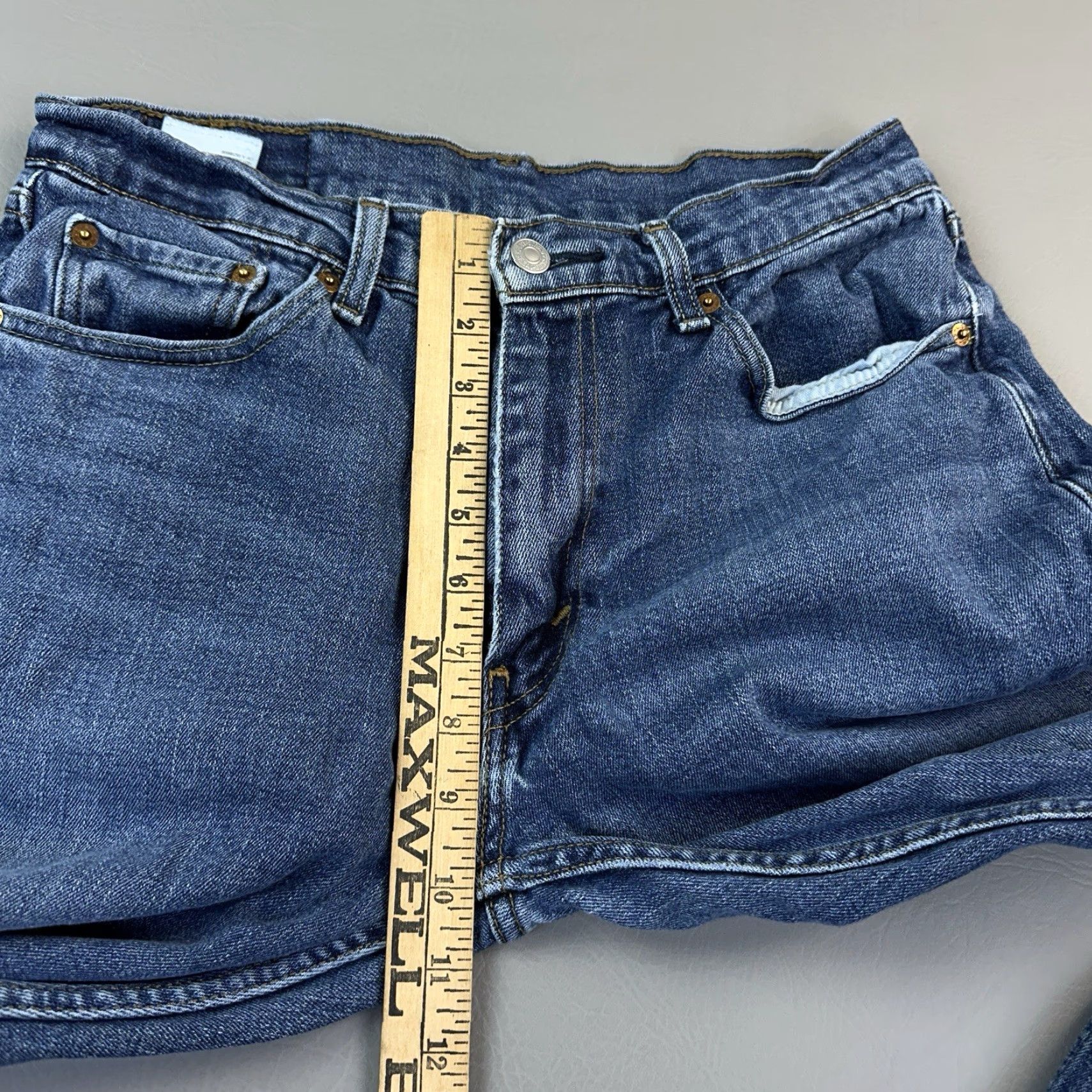 Levi's Levis 505 Jeans Mens 30x30 Blue Dark Wash Denim Regular Fit Stretch Casual - Levi's Jeans - 5-Pocket - Dark Wash - USA Retro Cowboy Theme Mens Jeans Size US 30 / EU 46 - 5 Thumbnail
