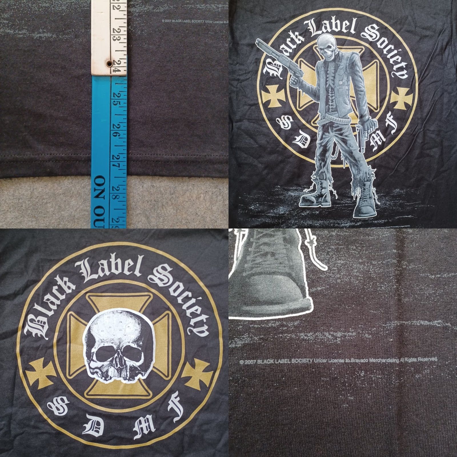 Hanes Hanes Black Label Society Mens T-Shirt M Black Heavy Metal Band Skull Graphic Tee 2007 Shirt Mens M Black Size US M / EU 48-50 / 2 - 8 Thumbnail