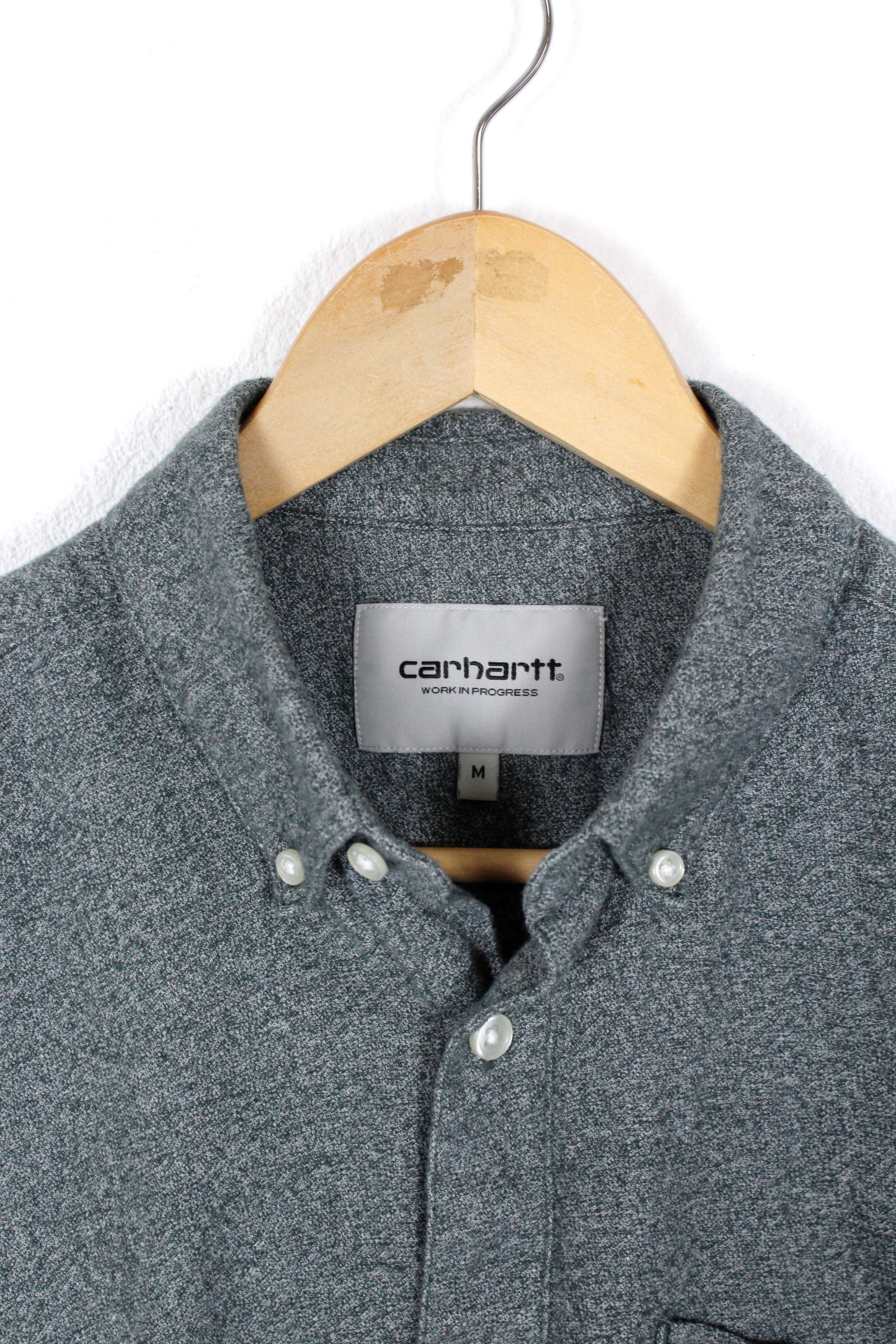 Carhartt Wip Carhartt Wip Corey Green Gray Flannel Oxford Shirt Size US S / EU 44-46 / 1 - 3 Thumbnail