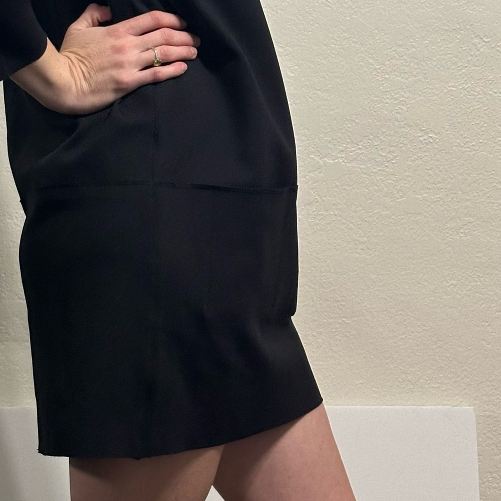 The Row auth Marina Scuba Mini Dress Black XS Double Front Pockets Size XS / US 0-2 / IT 36-38 - 11 Thumbnail