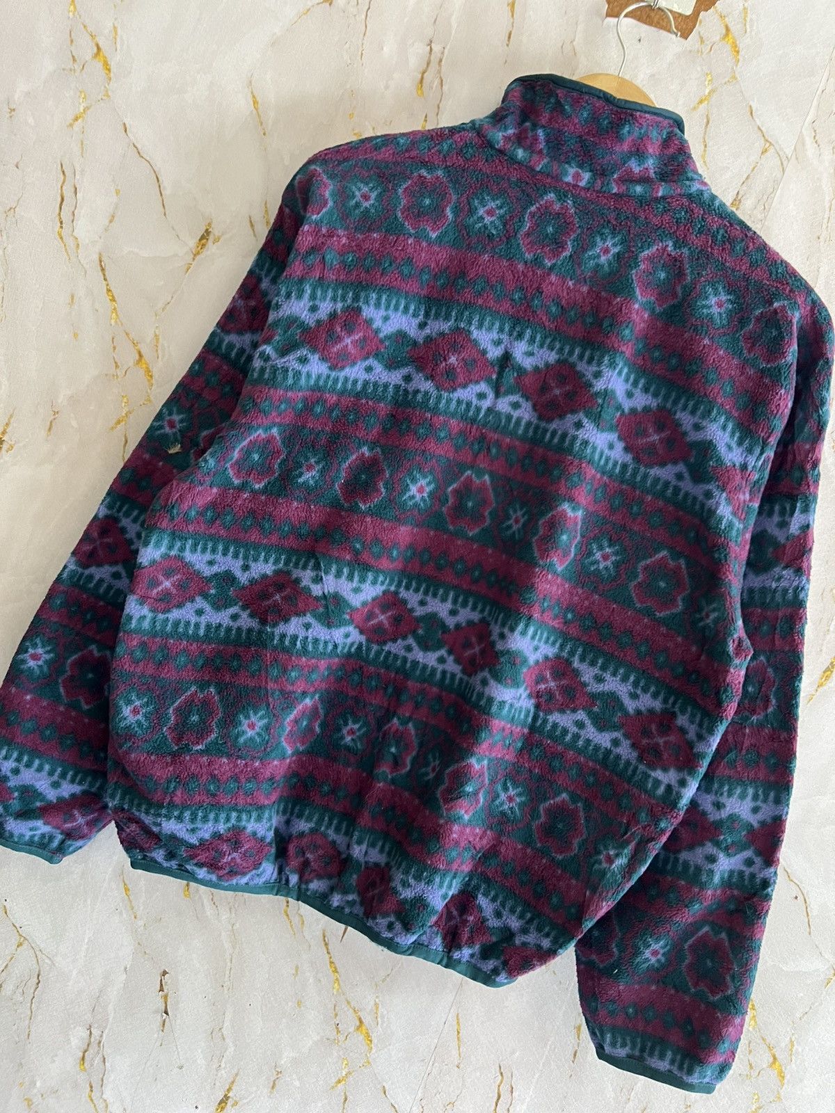 L.L. Bean Vintage L.L.Bean Najavo Pattern Fleece Pullover Jacket 90s Size US XL / EU 56 / 4 - 6 Thumbnail