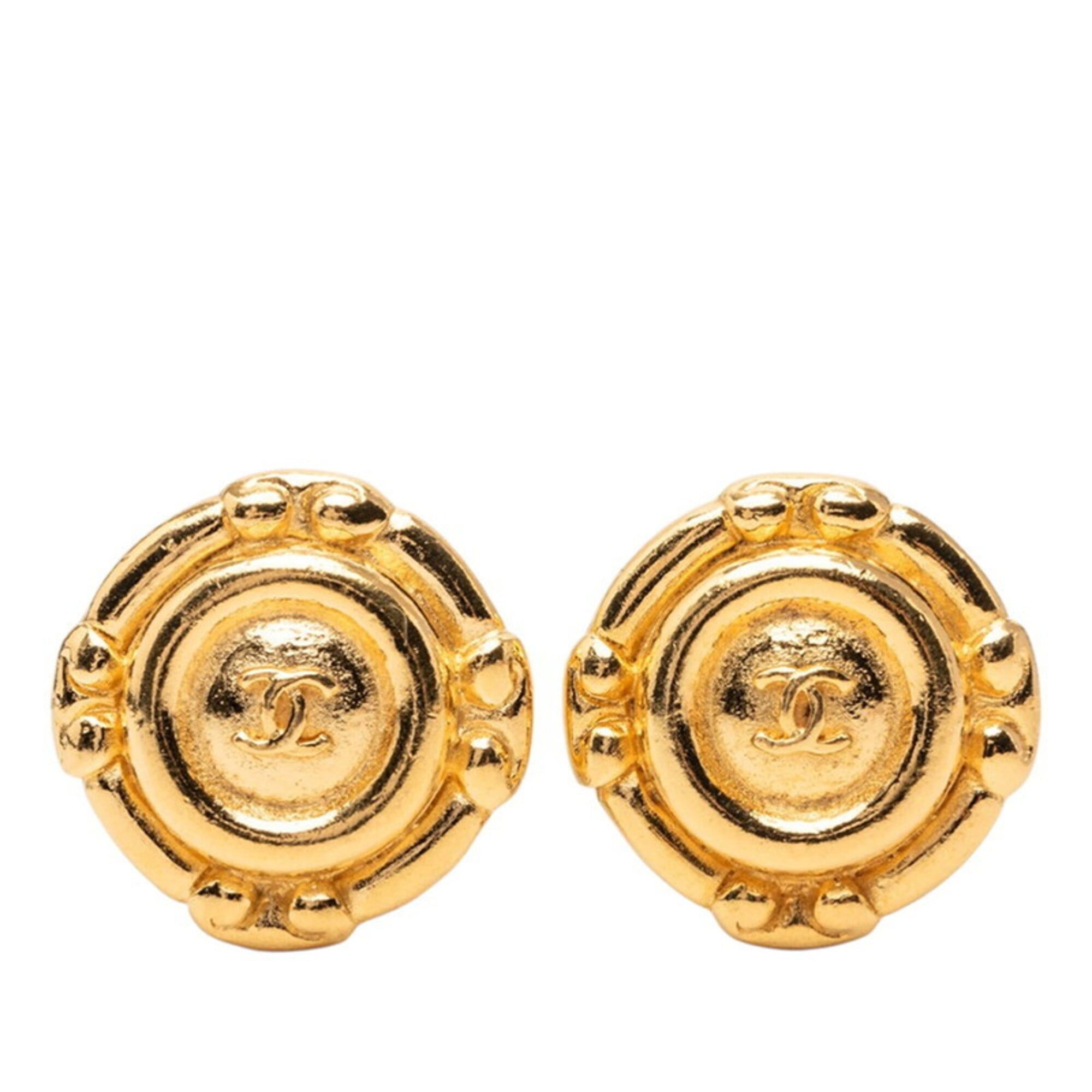 Chanel Chanel Coco Mark Earrings, Gold Plated, Women's CHANEL Size ONE SIZE - 1 Thumbnail