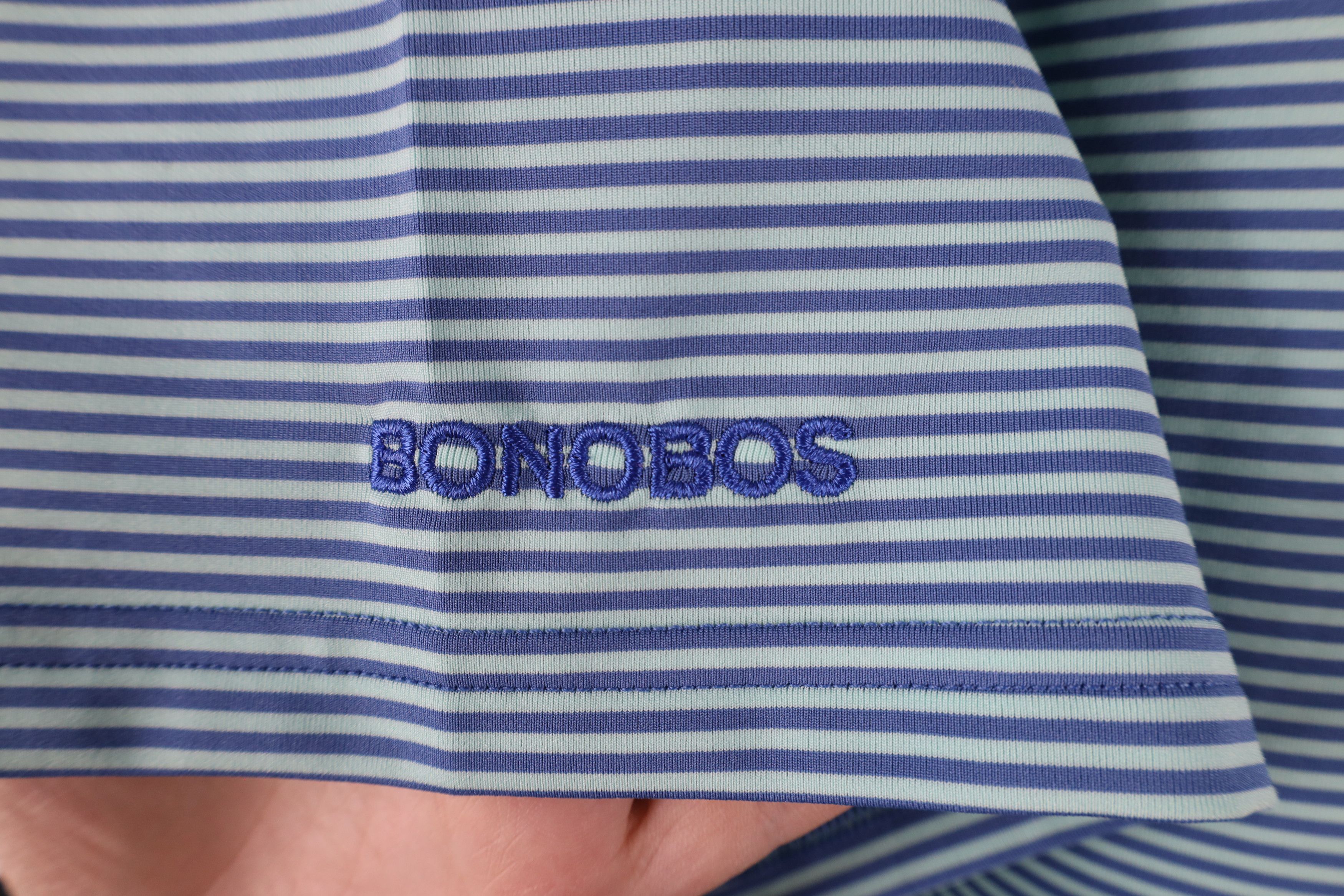 Bonobos × Vintage Bonobos Fit Stretch Striped Collared Golf Polo Shirt Blue Size US XXL / EU 58 / 5 - 4 Thumbnail