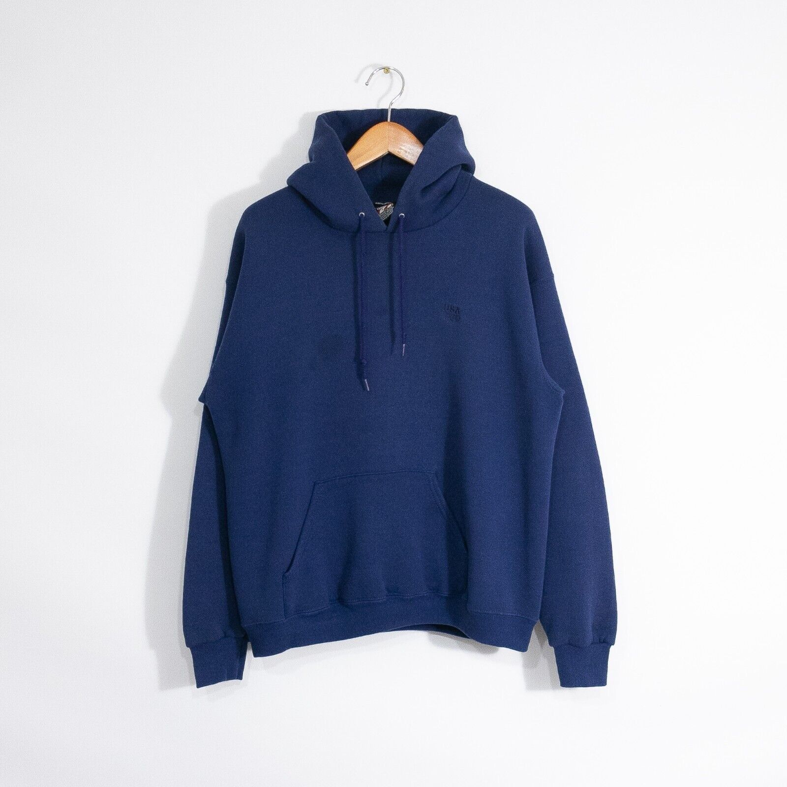 Vintage Vintage 90s USA Olympics Blank Hoodie Large - JC Penney Blue Size US L / EU 52-54 / 3 - 1 Thumbnail