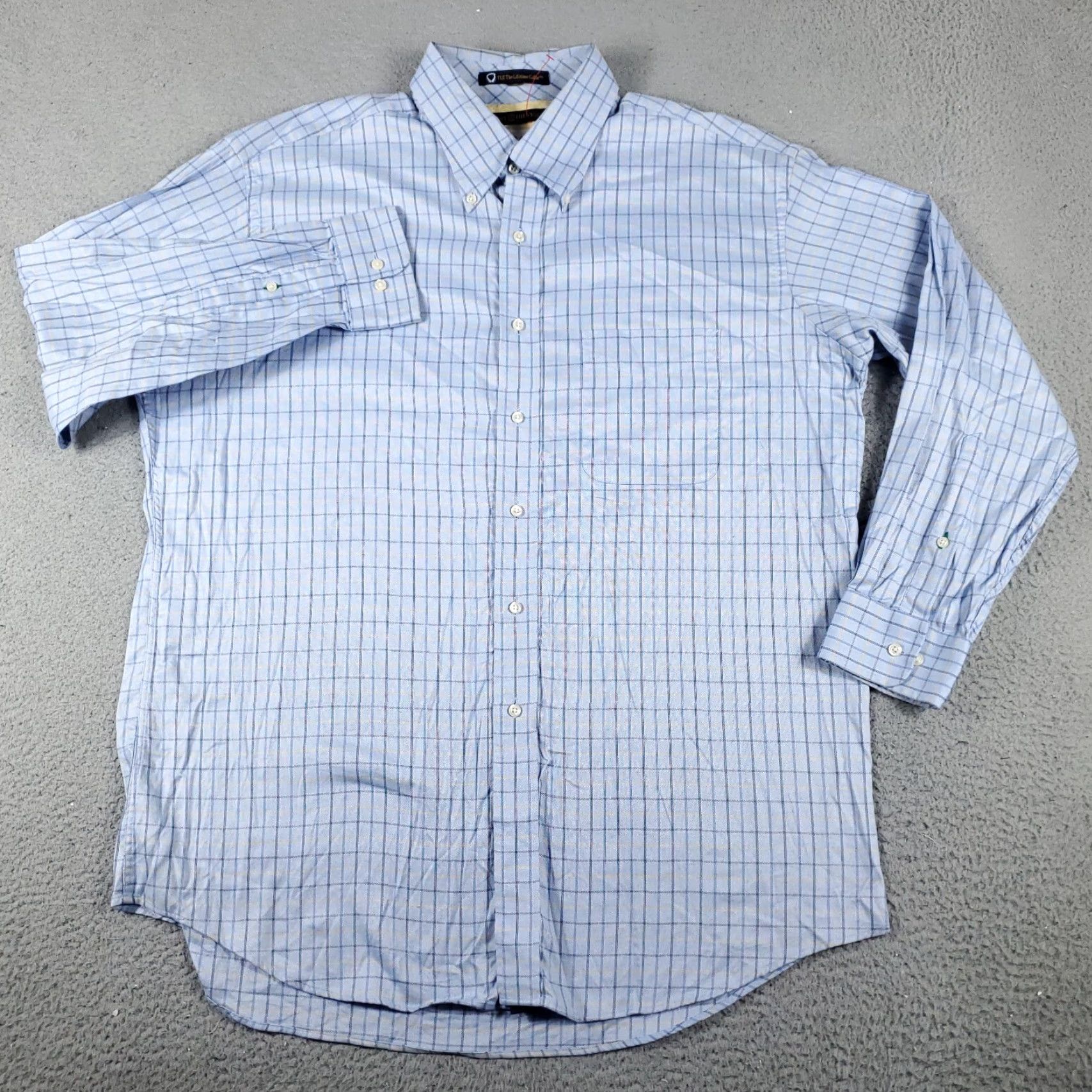 Tommy Hilfiger VINTAGE Tommy Hilfiger Shirt Men 2XL Blue Check Casual Button-Up Long Sleeve Size US XXL / EU 58 / 5 - 2 Thumbnail