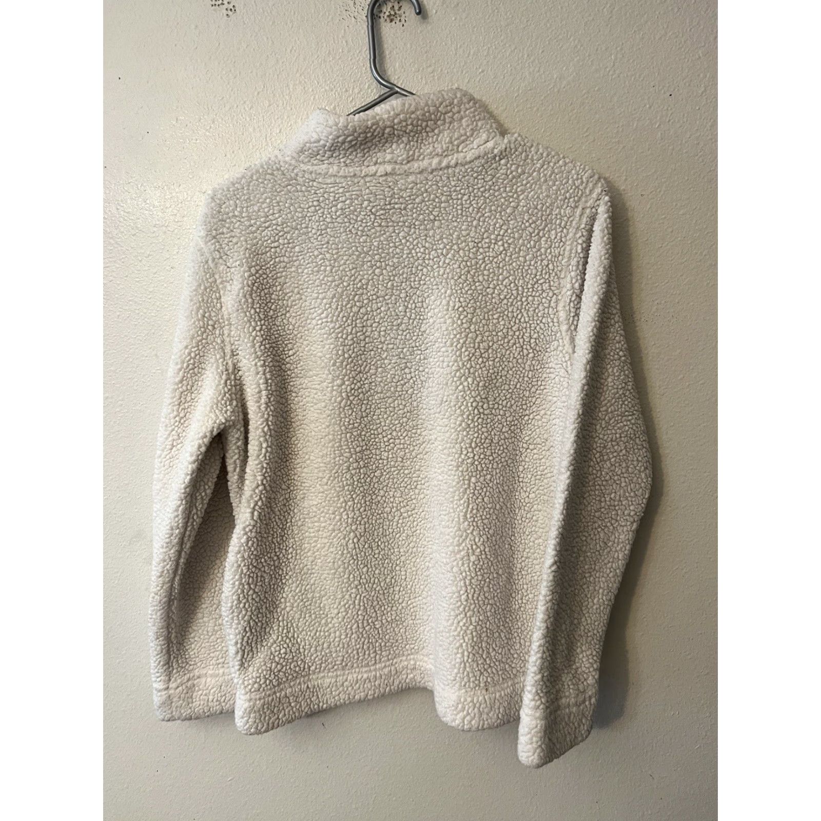 Tommy Hilfiger VINTAGE Tommy Hilfiger Sport 1/4 Zip Sherpa Fleece Pullover White Womens Size L Size L / US 10 / IT 46 - 3 Thumbnail