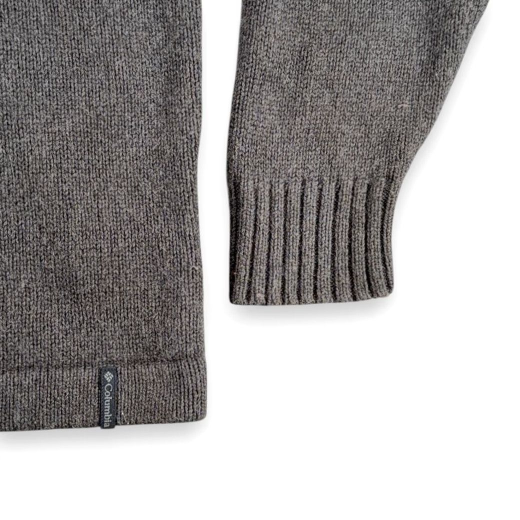 Vintage Columbia Sweater Adult LARGE Gray Brown Burnt Orange Wool Blend Quarter Zip Size US L / EU 52-54 / 3 - 6 Thumbnail